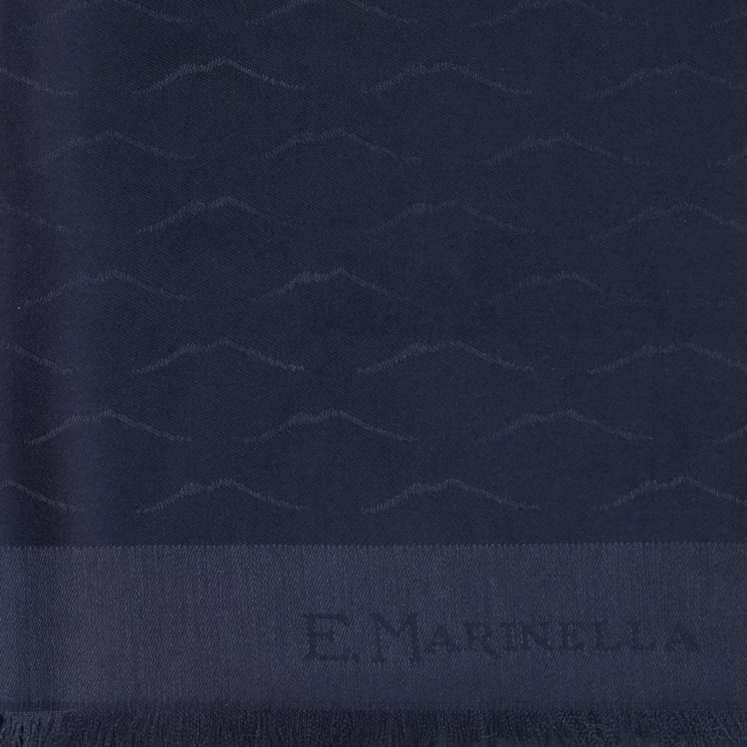 Blue Vesuvius Wool And Silk Scarf>E.Marinella Fashion