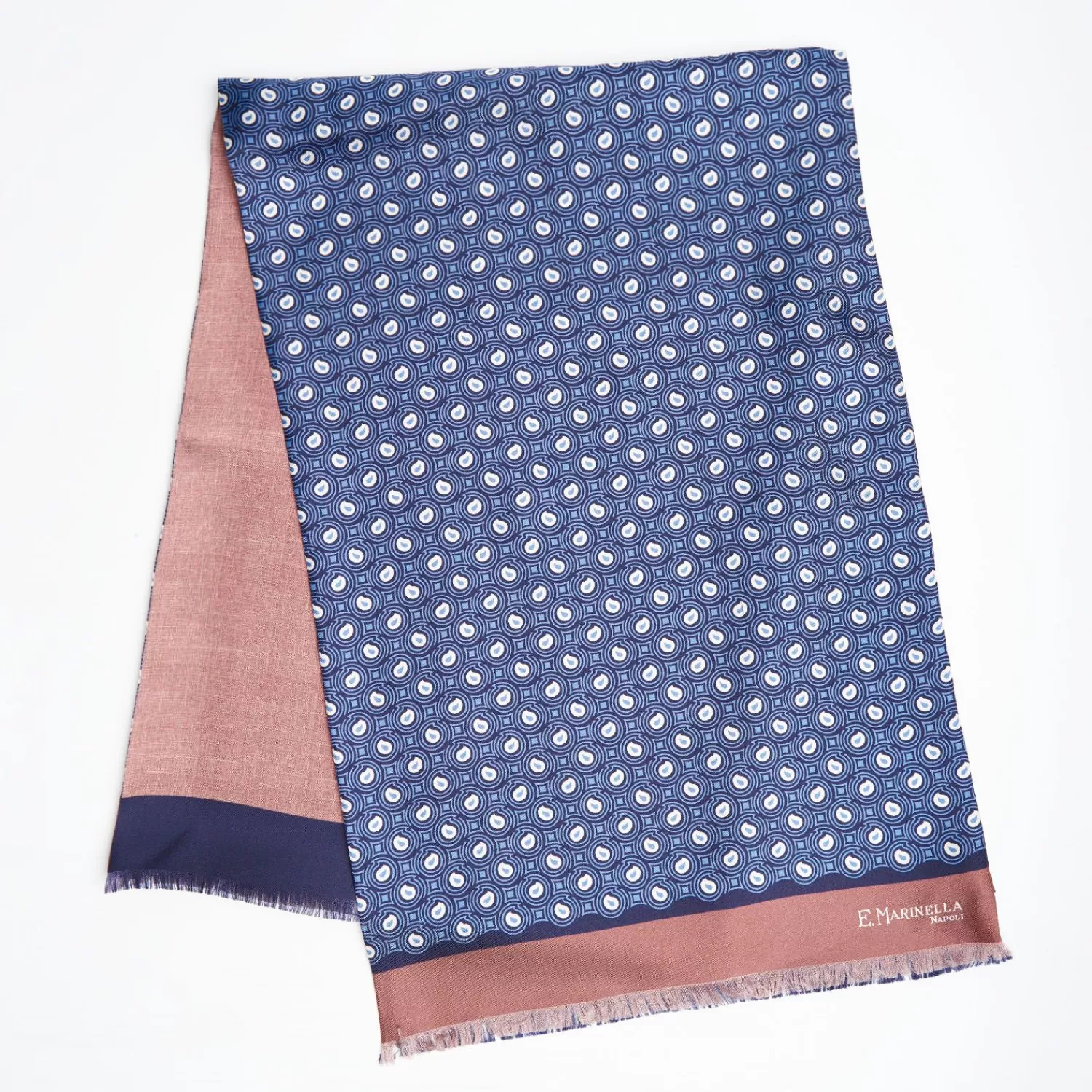 Bluette And Pink Double Silk Scarf>E.Marinella New