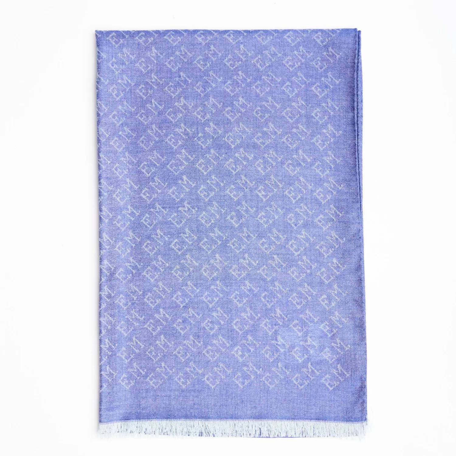 Bluette Em Logo Scarf In Wool And Cashmere>E.Marinella Outlet