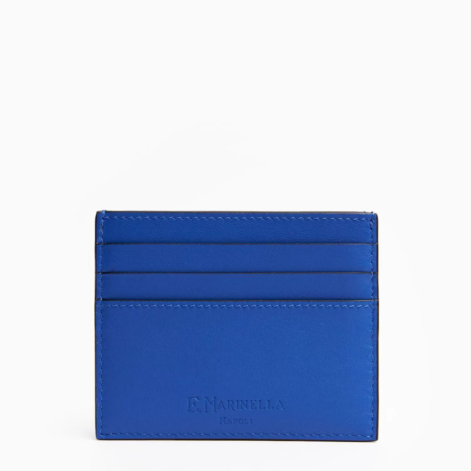 Bluette Leather Credit Card Holder - 7 Compartments>E.Marinella Store
