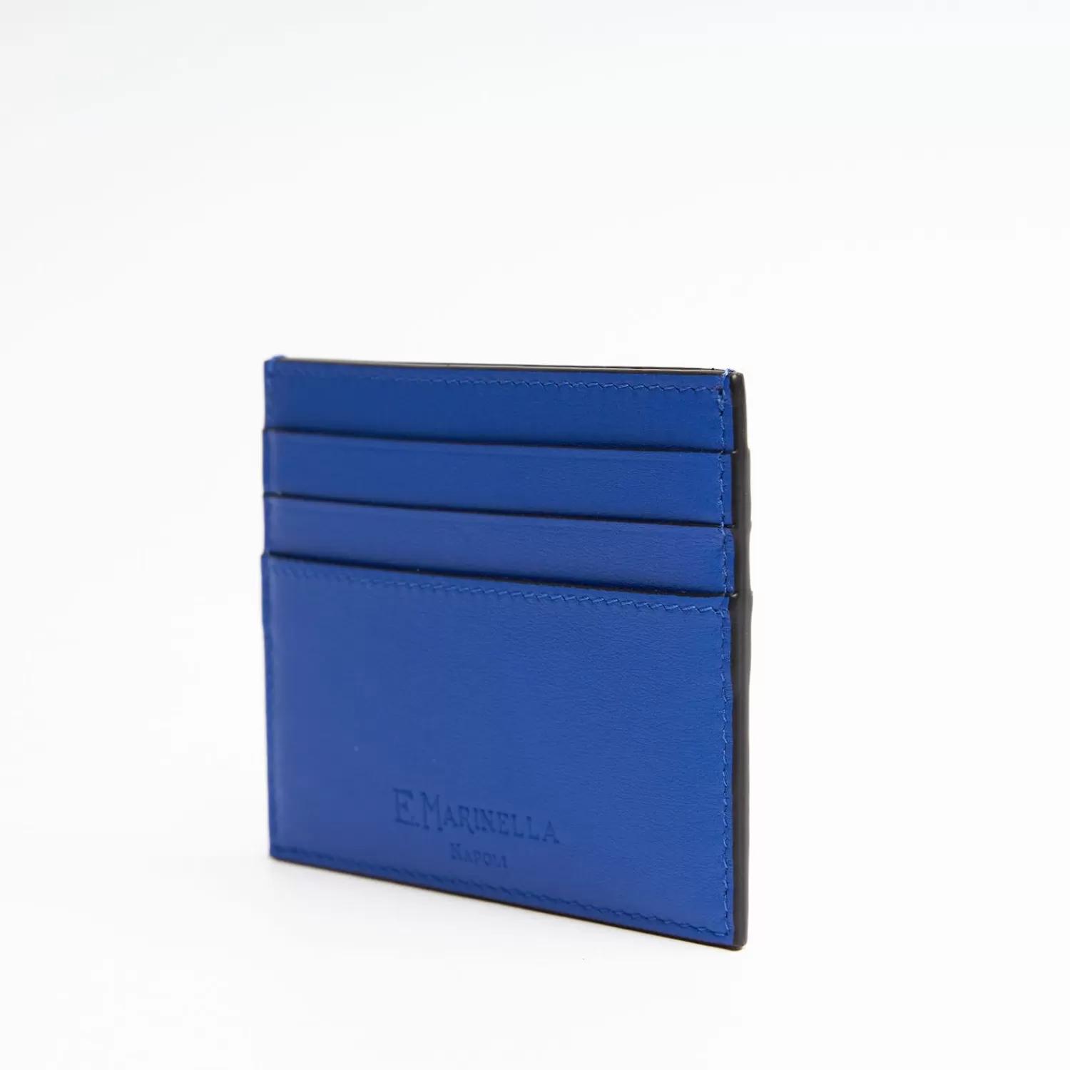 Bluette Leather Credit Card Holder - 7 Compartments>E.Marinella Store