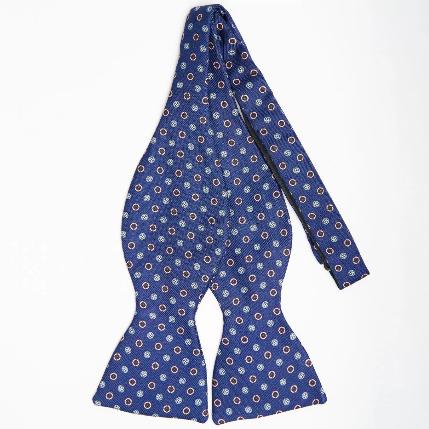 Bluette Silk Bowtie To Self-Tie - Small Flower Pattern>E.Marinella New