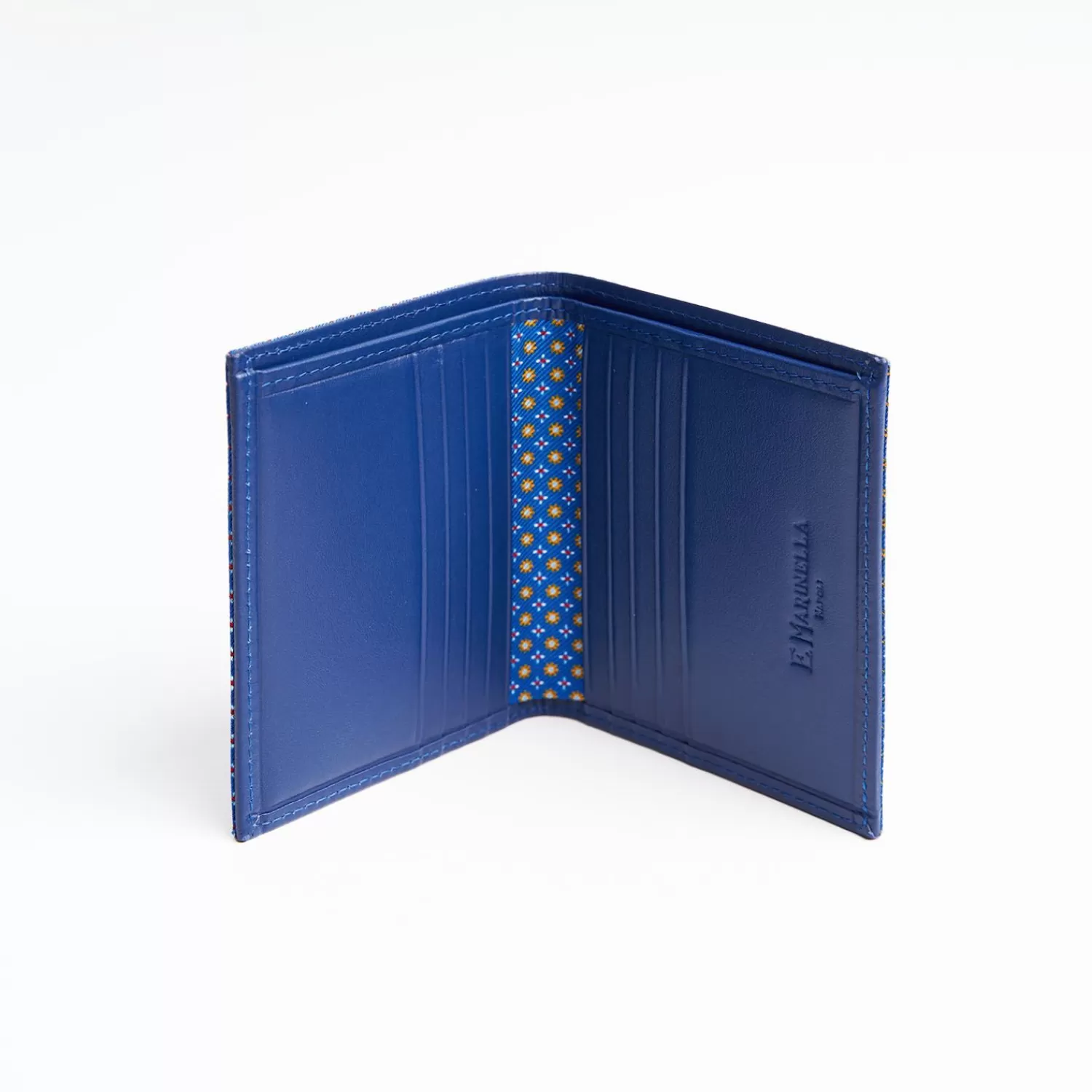 Bluette Small Wallet In Silk And Leather>E.Marinella Outlet