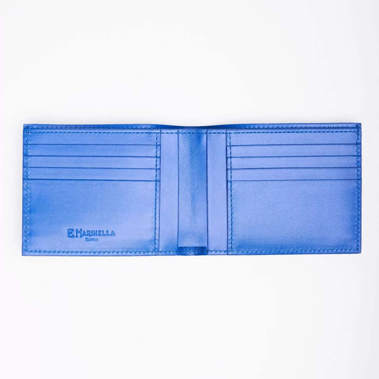 Bluette Smooth Leather Horizontal Wallet>E.Marinella Outlet