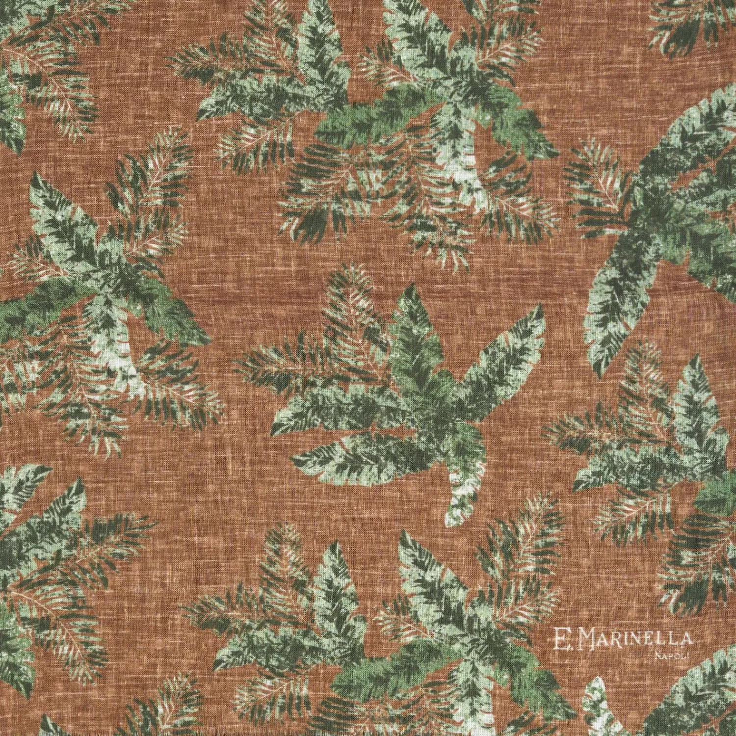 Brown And Green Wool And Silk Scarf>E.Marinella Cheap