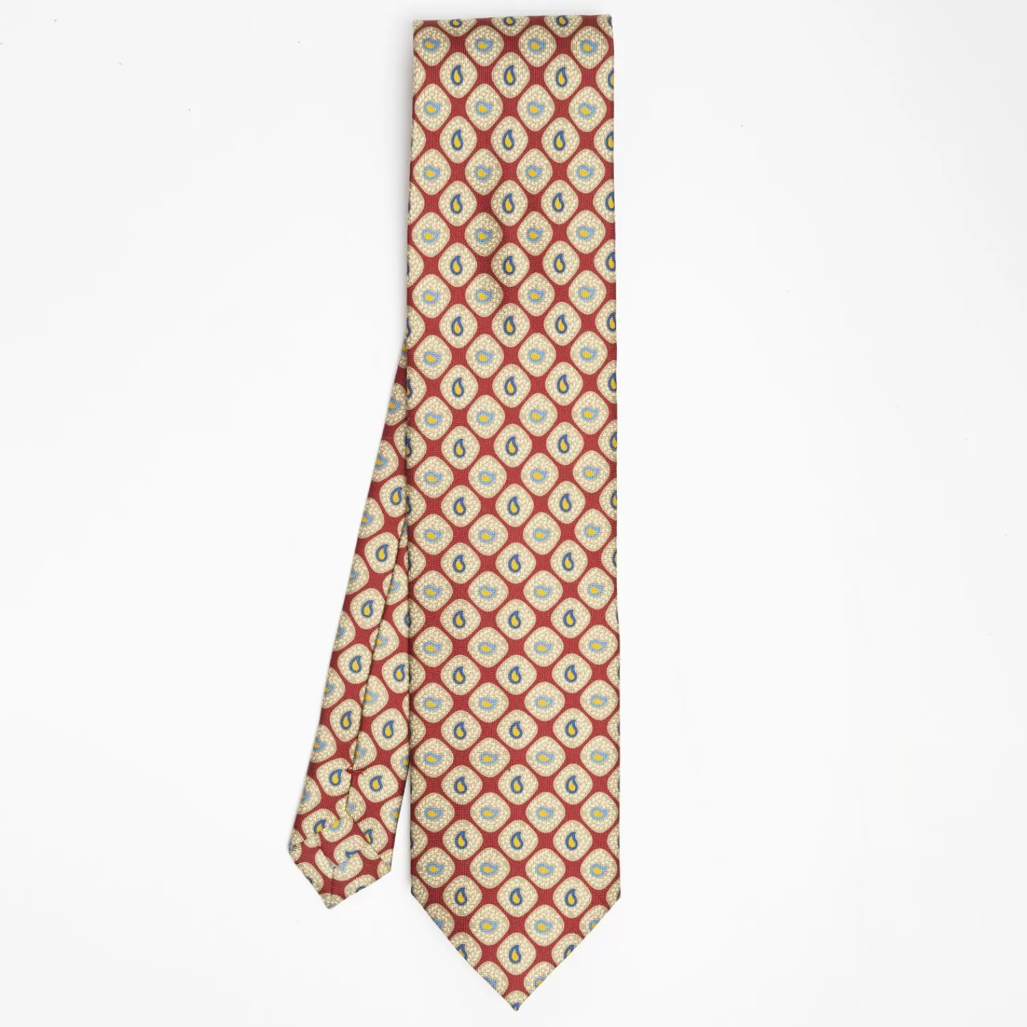 Burgundy Collection Heritage Silk Tie - Paisley Pattern>E.Marinella Outlet
