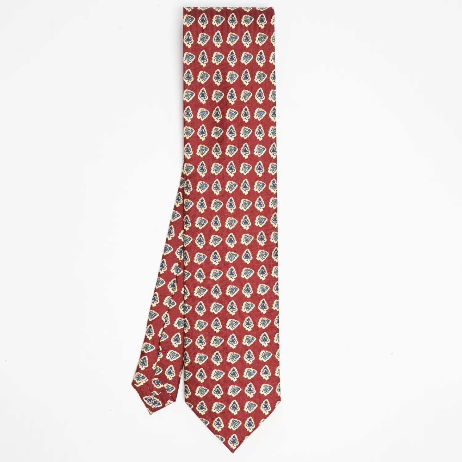 Burgundy Heritage Collection Silk Tie - Large Flower Pattern>E.Marinella Hot