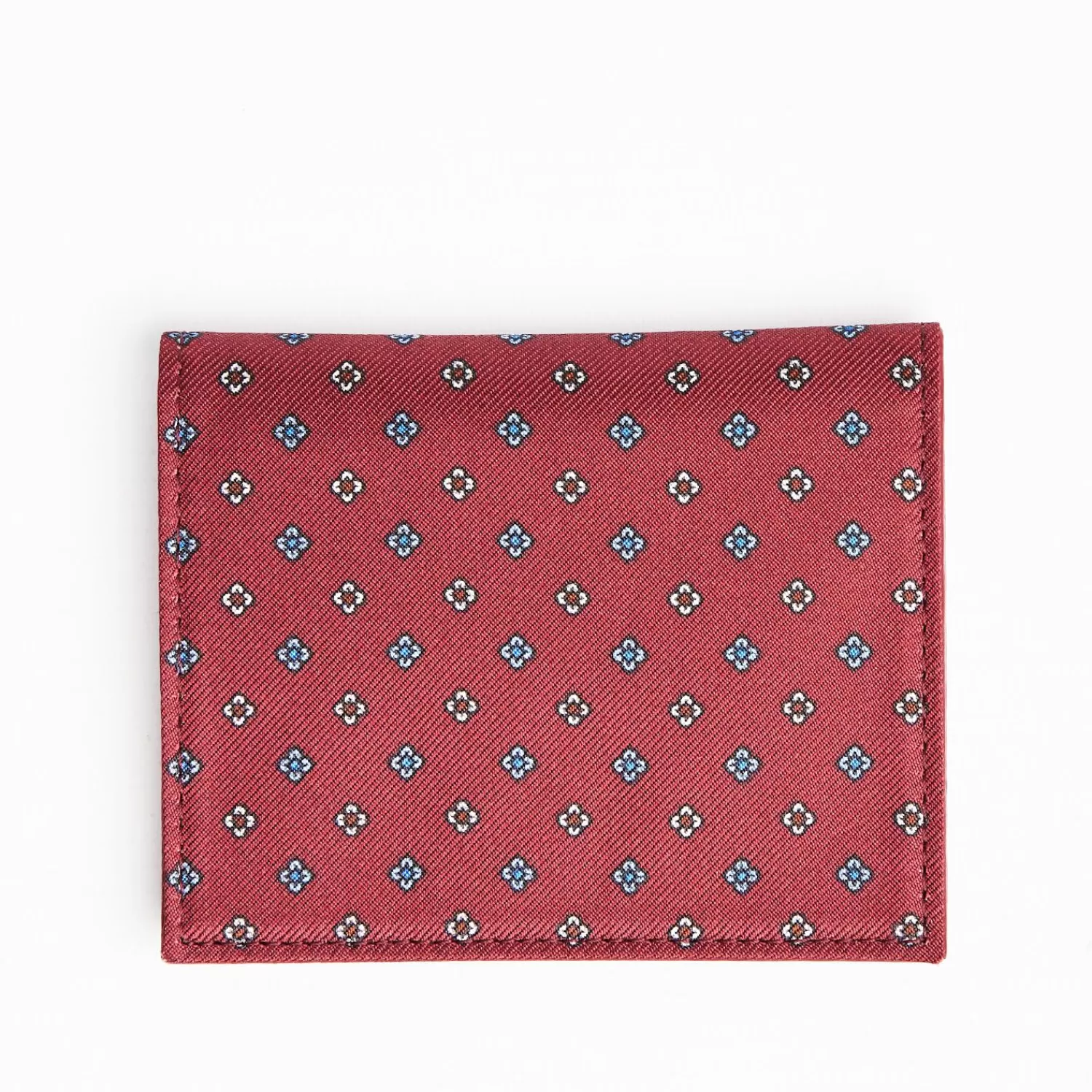 Burgundy Leather Folding Card Holder - 10 Compartments>E.Marinella Clearance