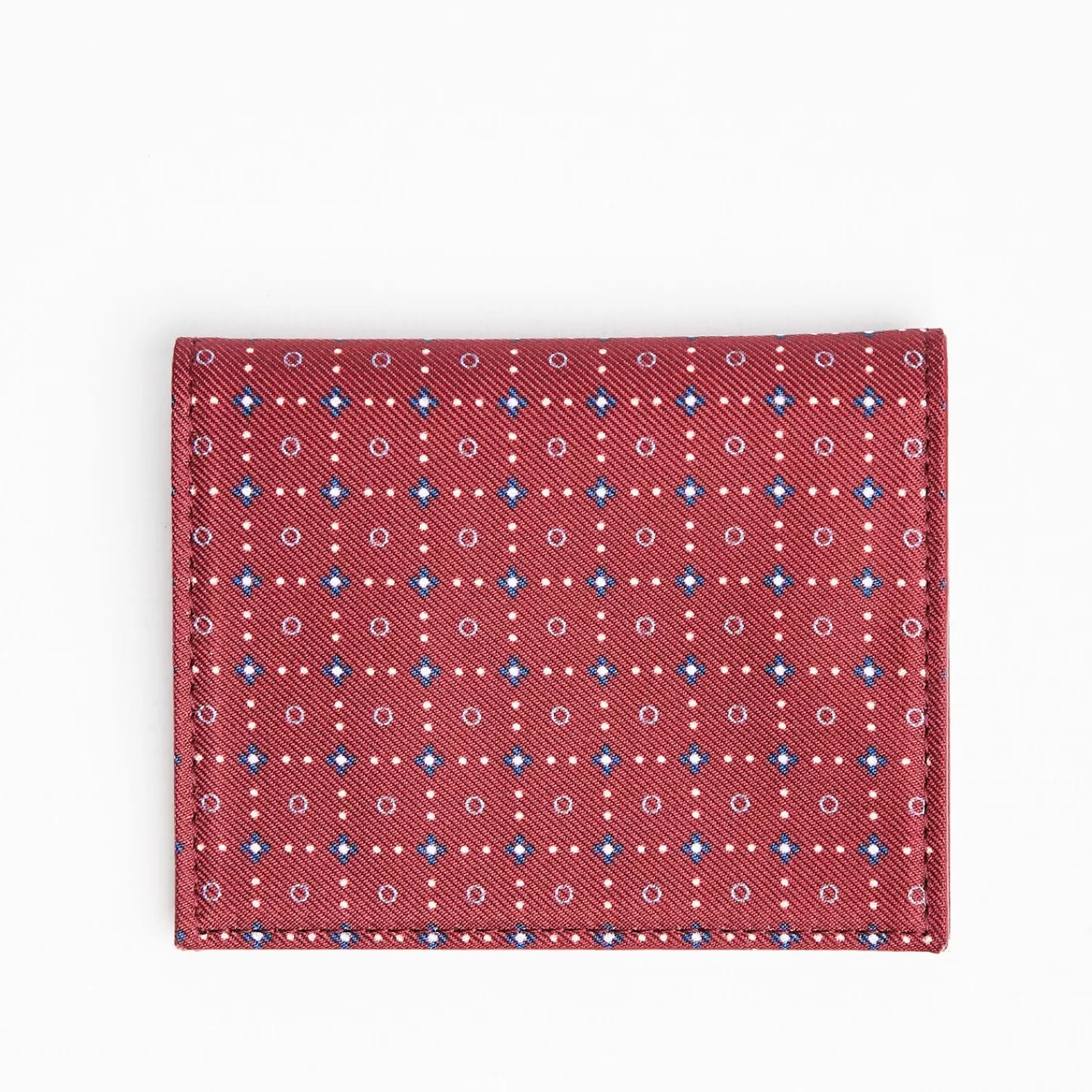 Burgundy Leather Folding Card Holder - 10 Compartments>E.Marinella Best Sale