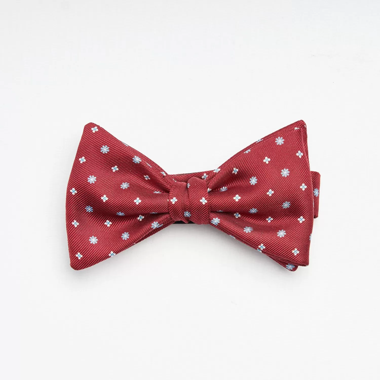 Burgundy Pre-Knotted Bowtie- Small Flower Pattern>E.Marinella New
