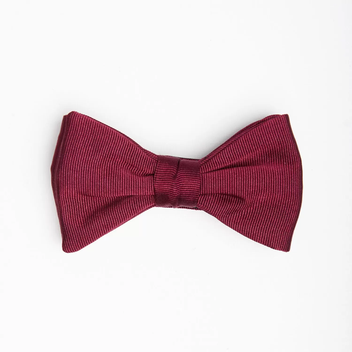 Burgundy Pre-Knotted Silk Bowtie - Solid Color>E.Marinella Shop