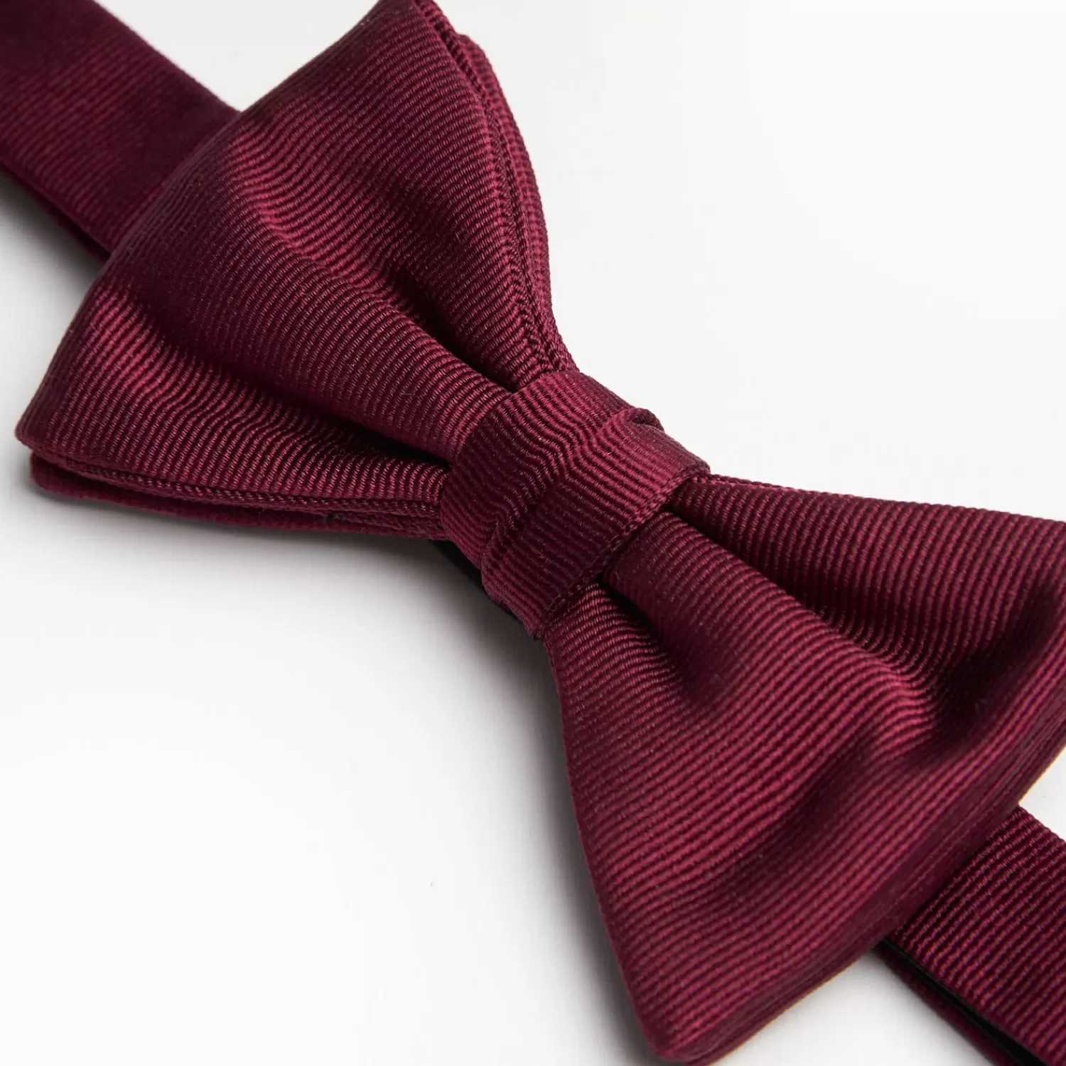 Burgundy Pre-Knotted Silk Bowtie - Solid Color>E.Marinella Shop