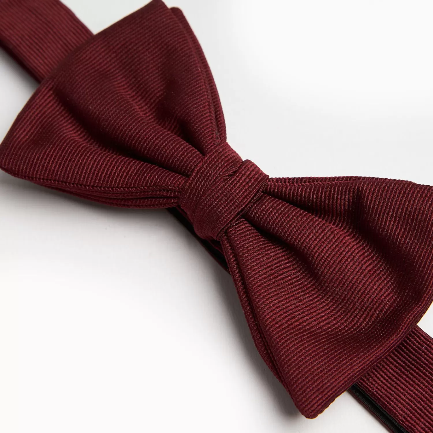 Burgundy Pre-Knotted Silk Bowtie - Solid Color>E.Marinella Sale