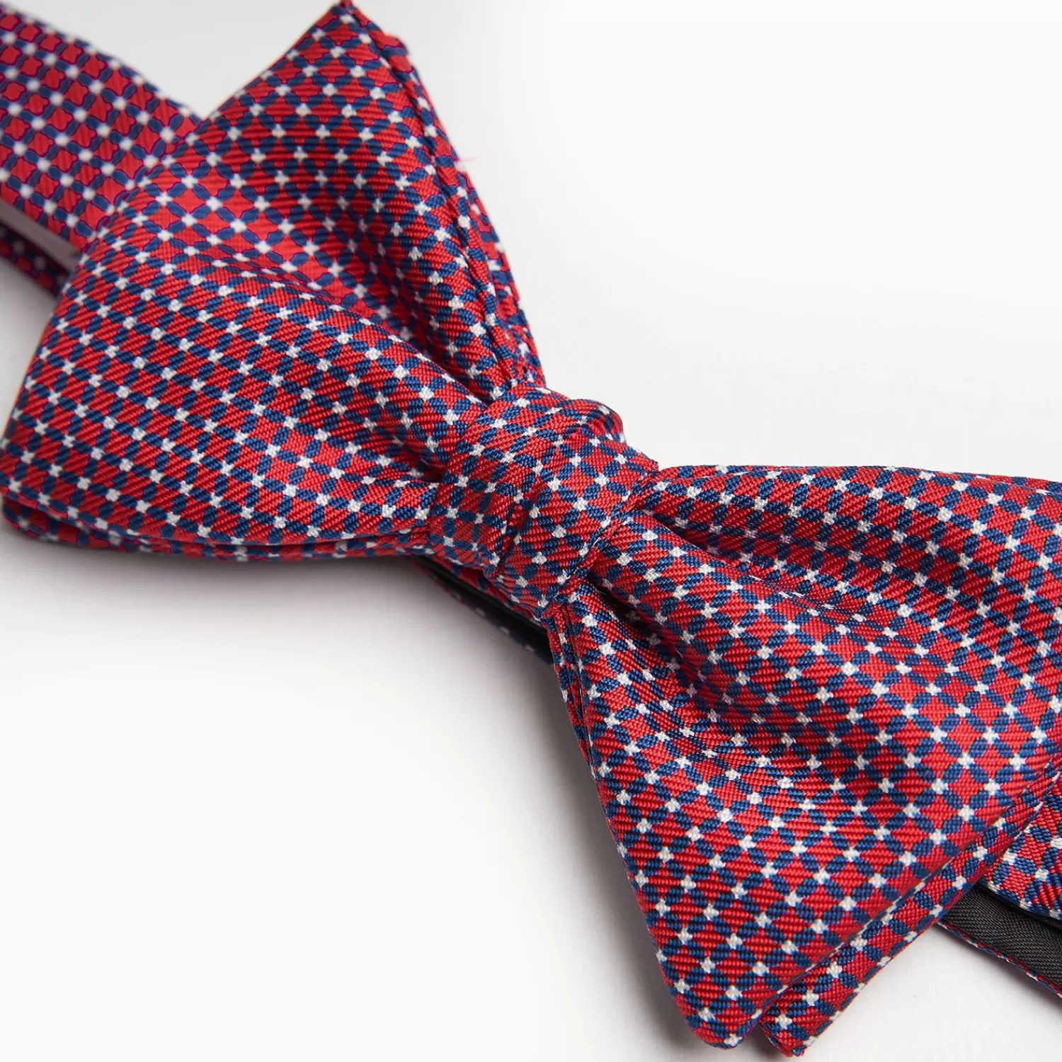 Burgundy Pre-Knotted Silk Bowtie- Small Geometric Pattern>E.Marinella Cheap