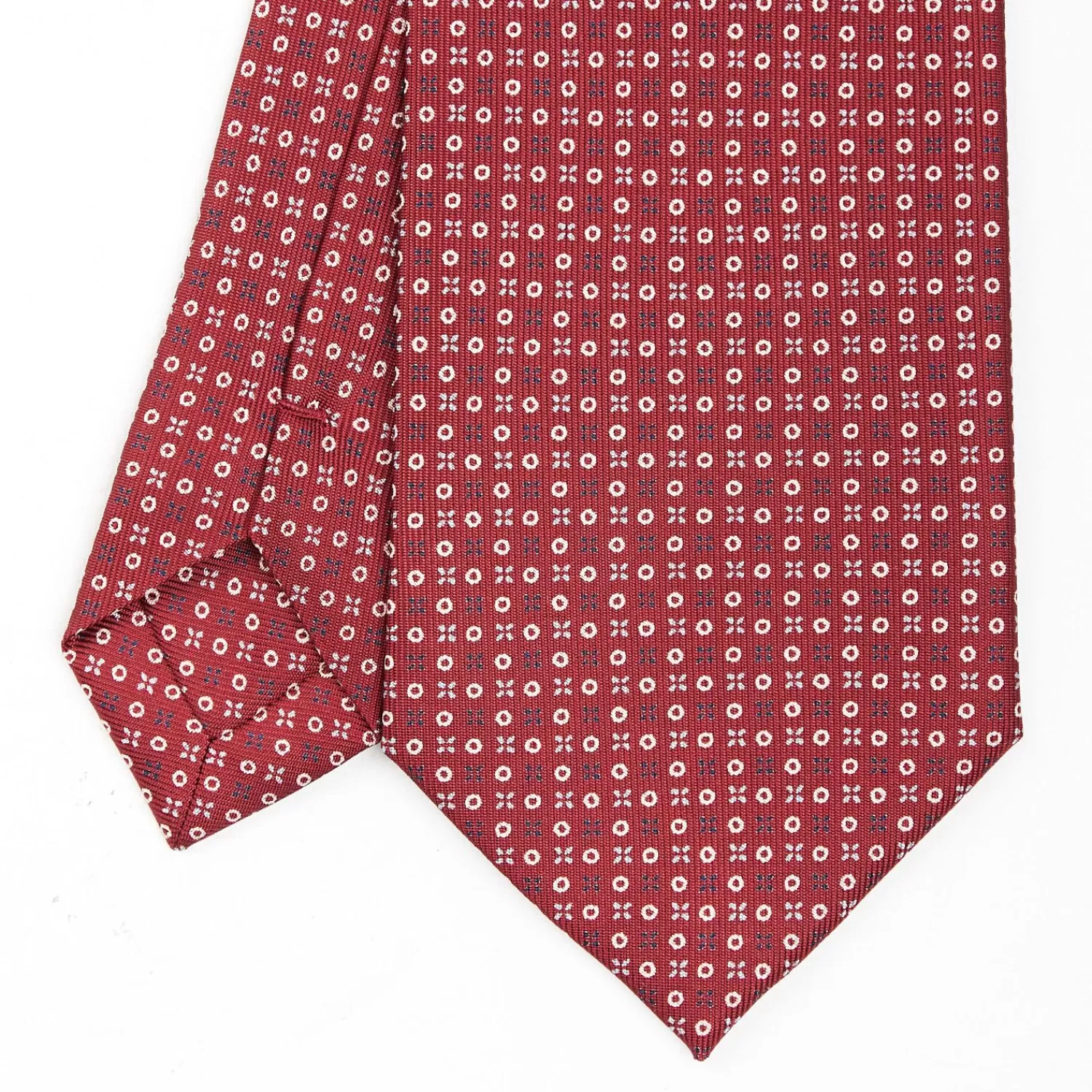 Burgundy Sartorial Classic Silk Tie - Small Flower Designs>E.Marinella Cheap