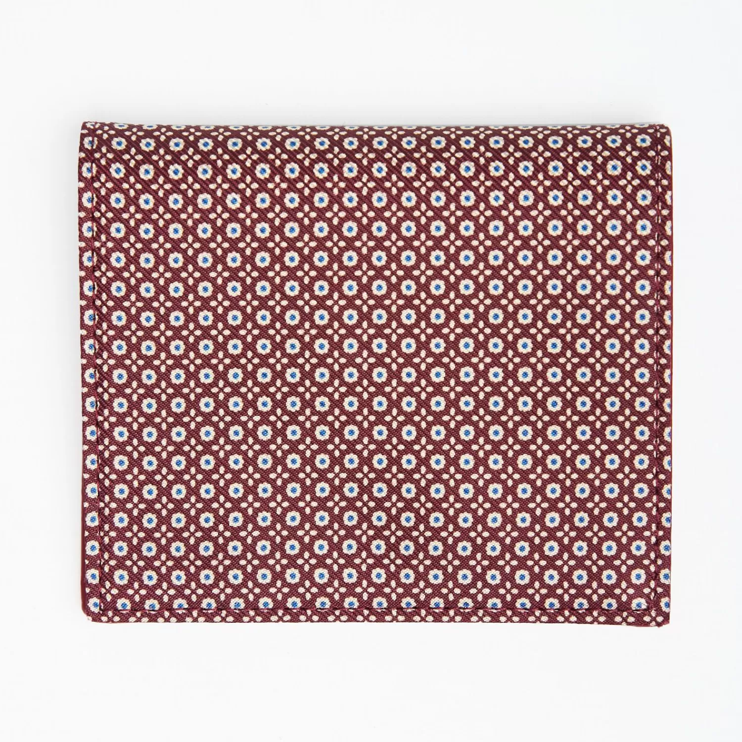 Burgundy Small Wallet In Silk And Leather>E.Marinella Sale