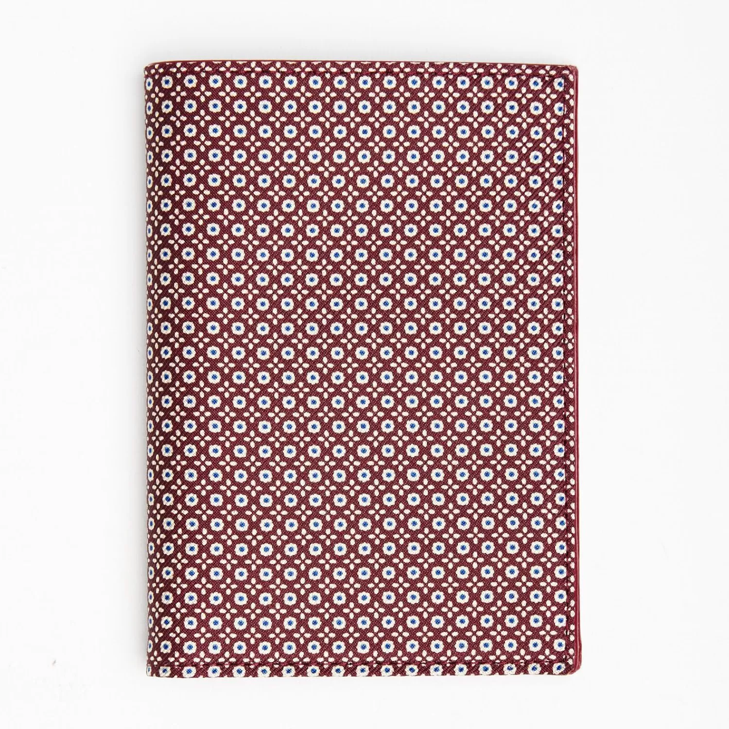 Burgundy Vertical Wallet In Silk And Leather>E.Marinella Clearance