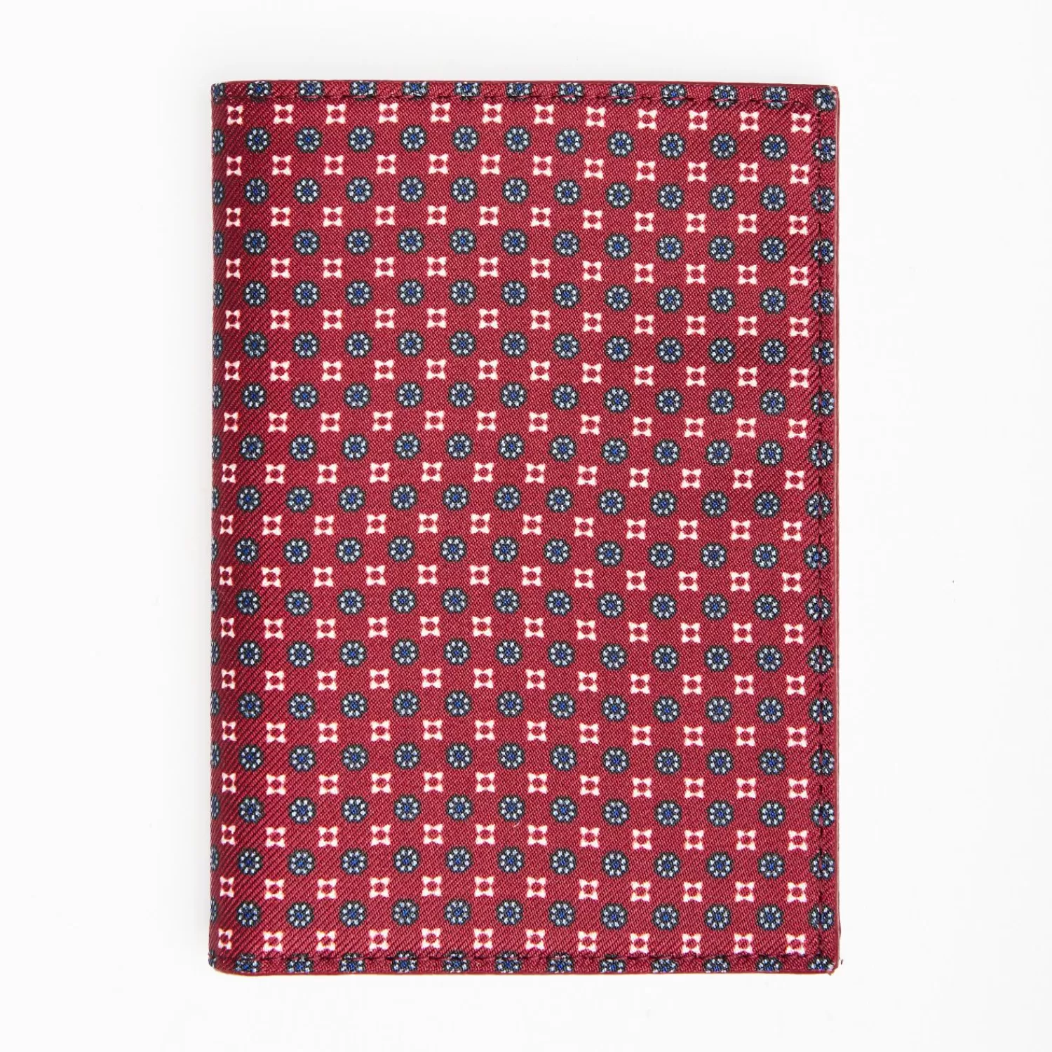 Burgundy Vertical Wallet In Silk And Leather>E.Marinella Best