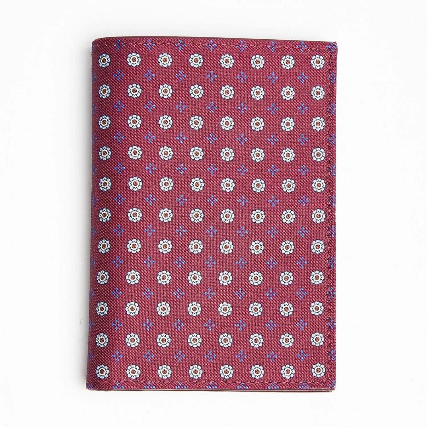 Burgundy Vertical Wallet In Silk And Leather>E.Marinella Cheap