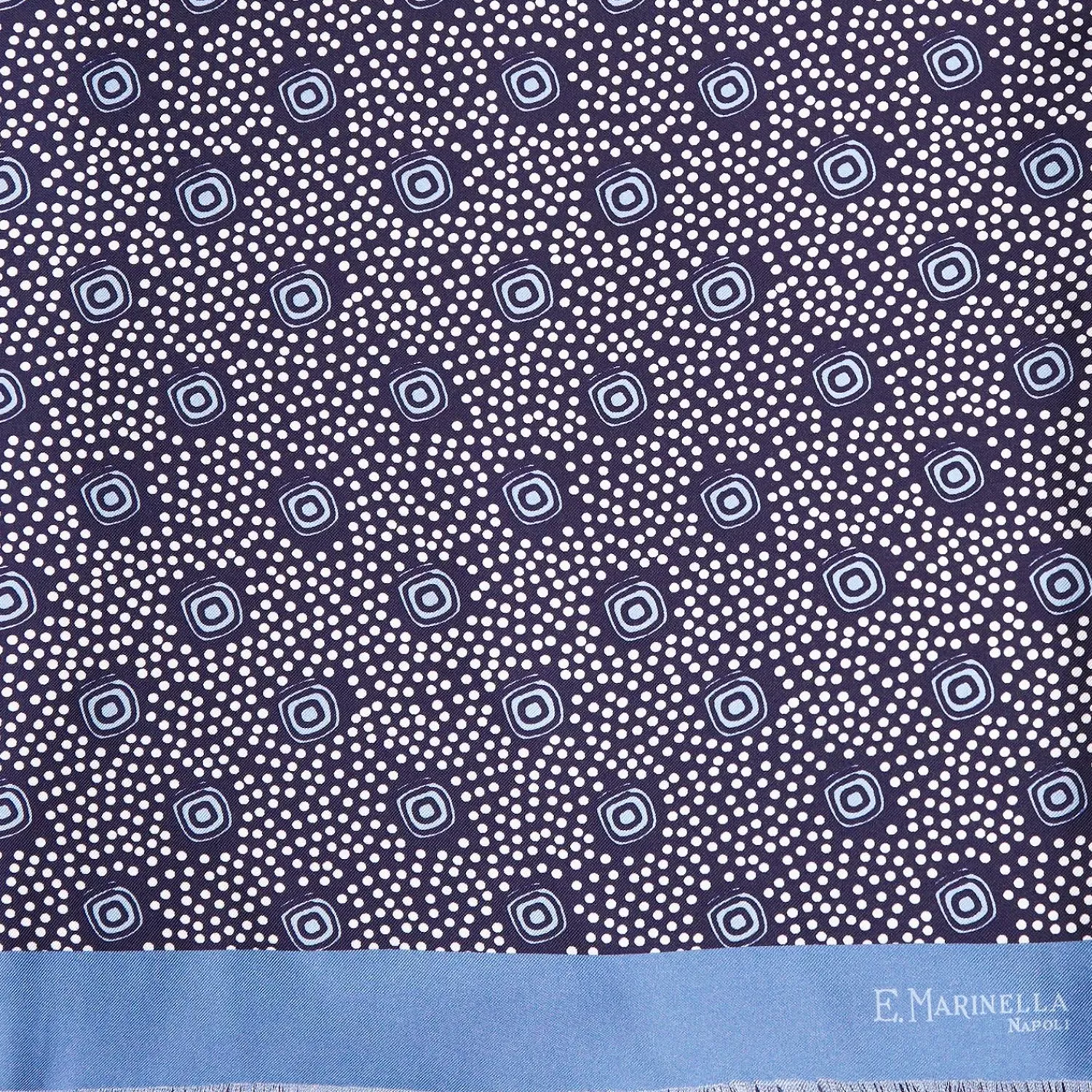 Dark And Light Blue Double Silk Scarf>E.Marinella Discount