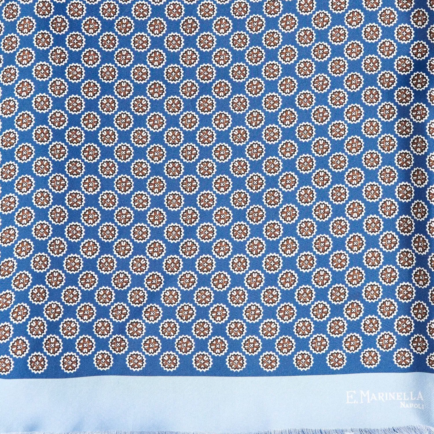 Dark And Light Blue Double Silk Scarf>E.Marinella Hot