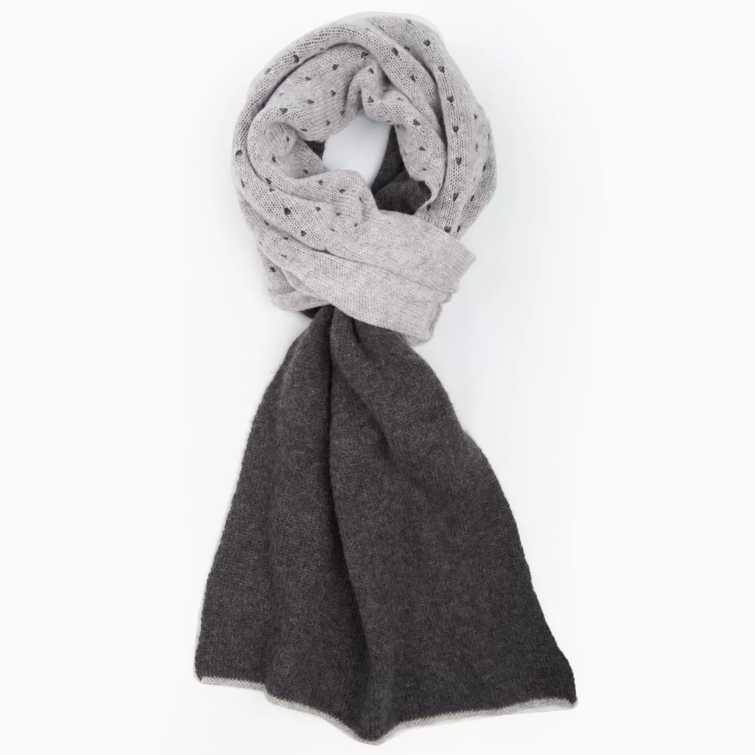 Dark And Light Gray Dots Cashmere Neck Warmer>E.Marinella Flash Sale