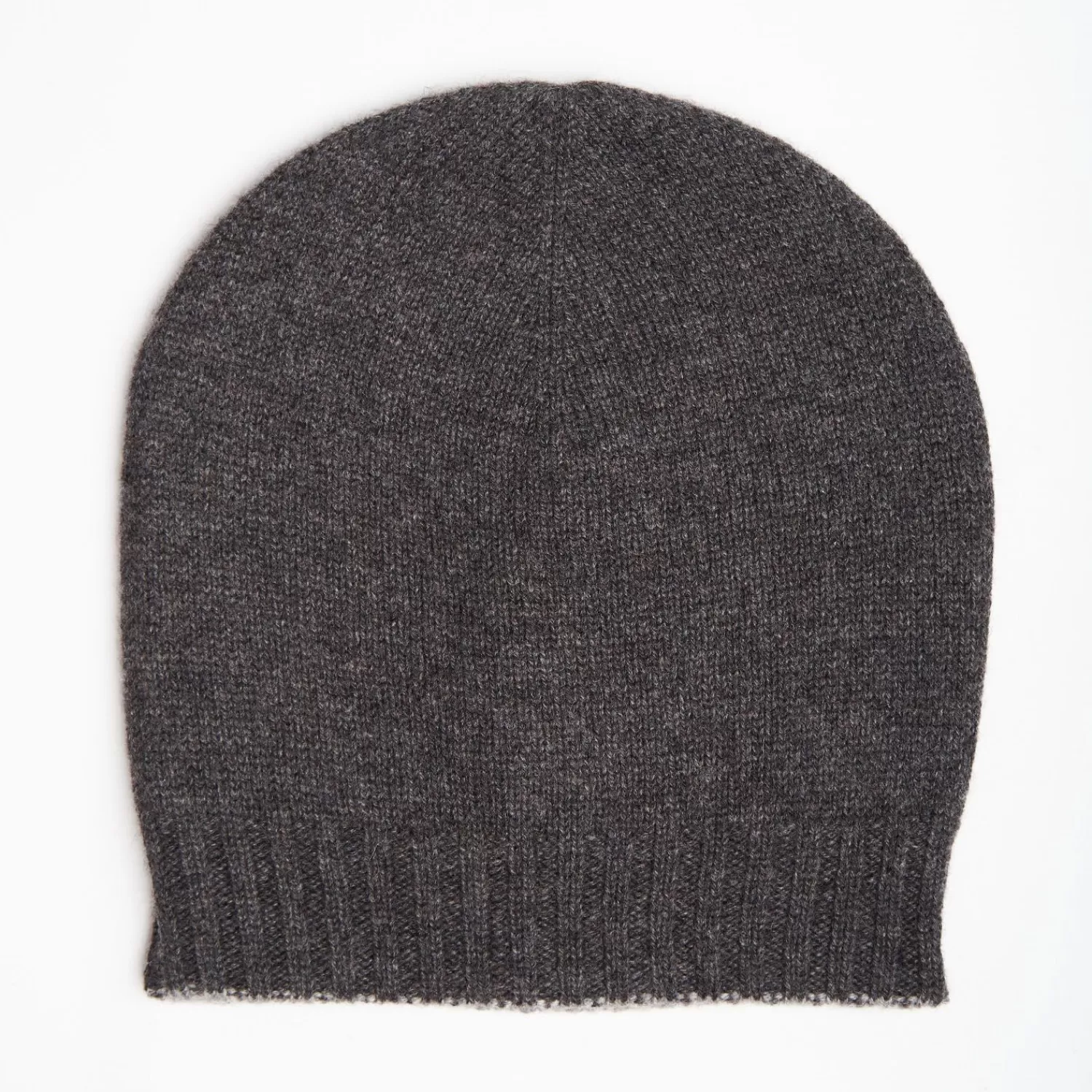 Dark And Light Grey Bicolor Cashmere Beanie>E.Marinella New