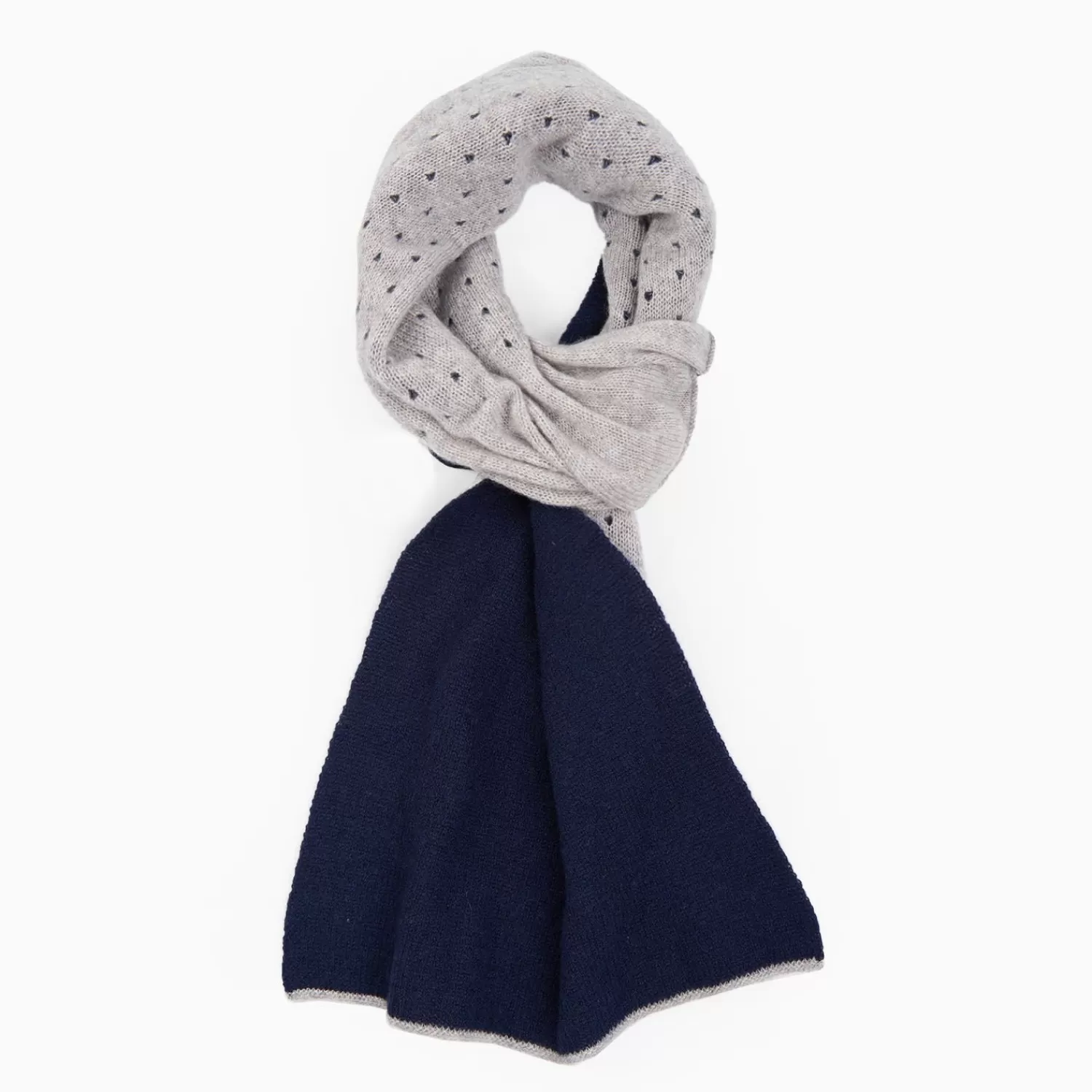Dark Blue And Grey Dots Cashmere Neck Warmer>E.Marinella Discount