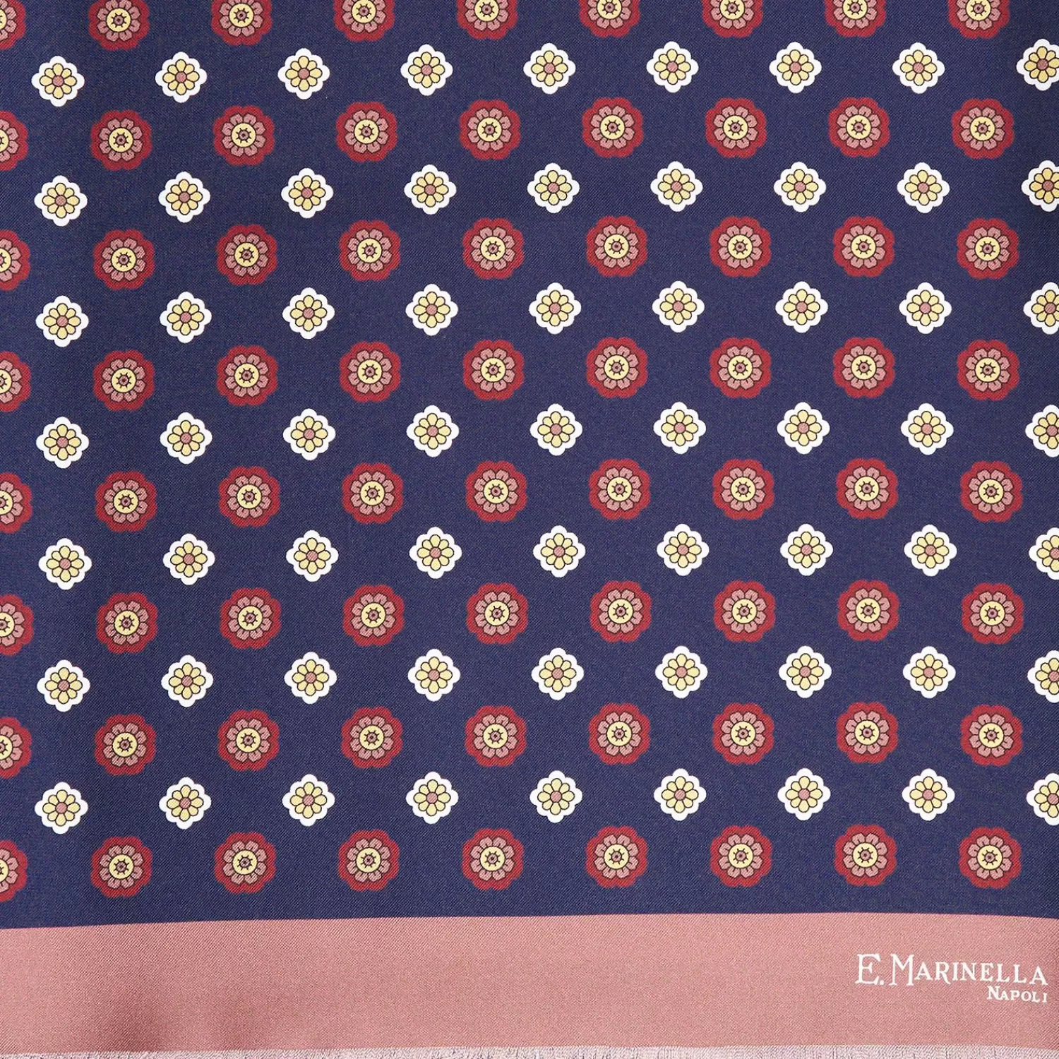 Dark Blue And Pink Double Silk Scarf>E.Marinella Sale