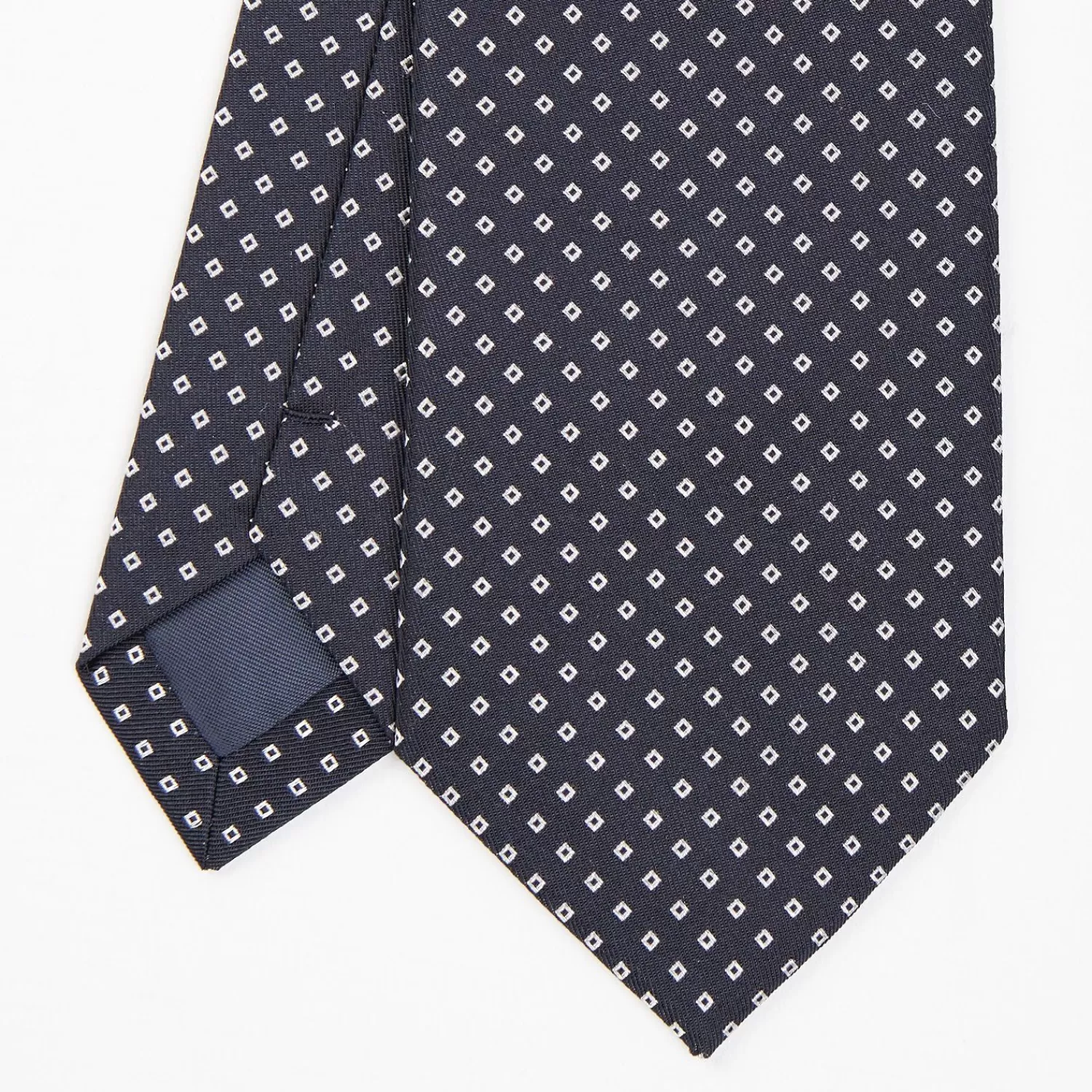 Dark Blue Ceremonial Jacquard Silk Tie Small Geometric Pattern>E.Marinella Cheap