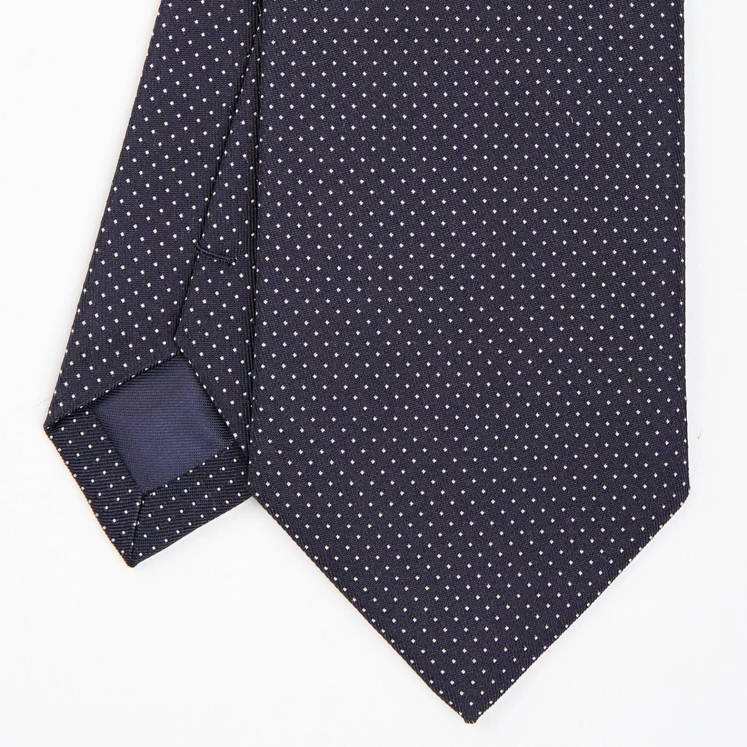 Dark Blue Ceremonial Jacquard Silk Tie Small Geometric Pattern>E.Marinella Hot