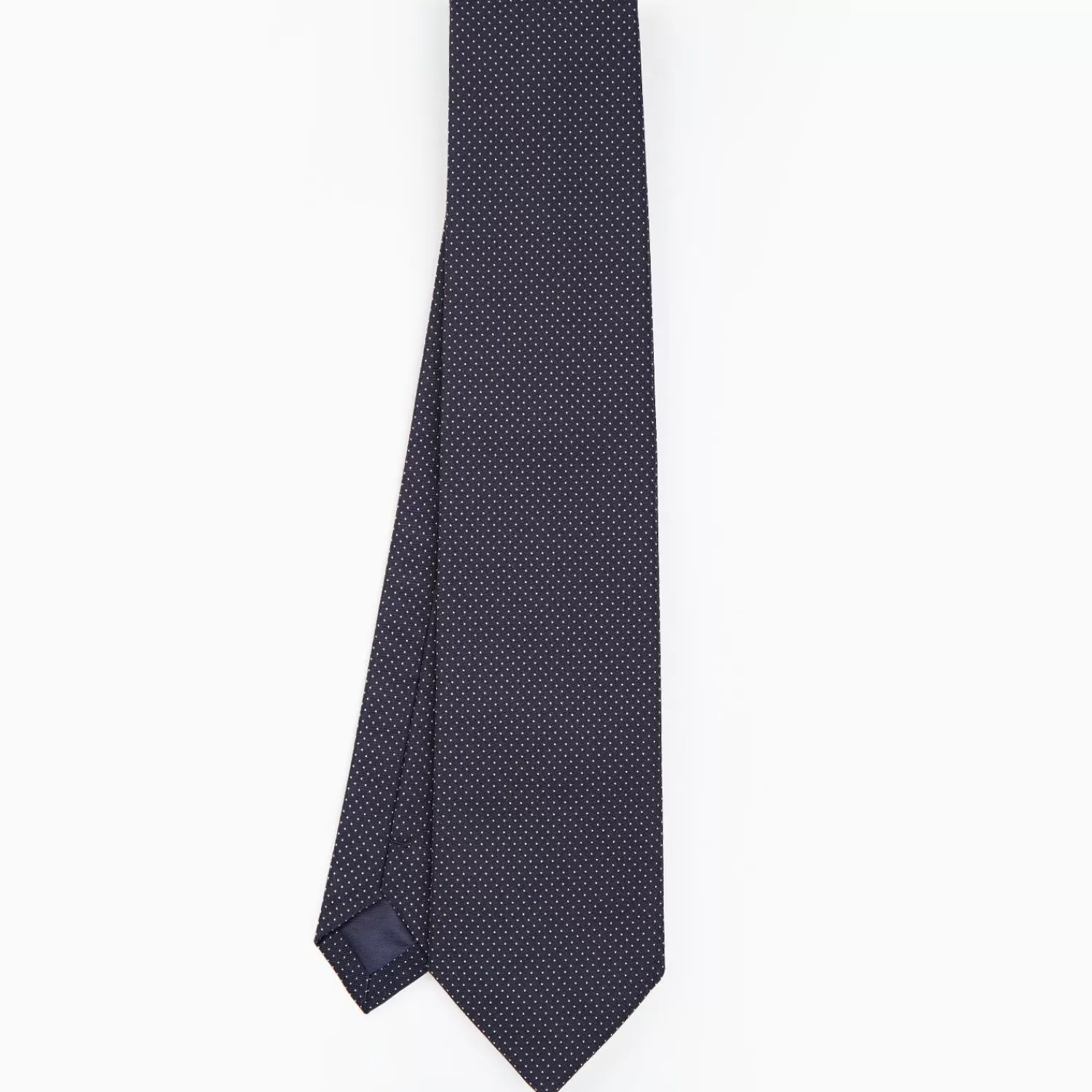 Dark Blue Ceremonial Jacquard Silk Tie Small Geometric Pattern>E.Marinella Hot