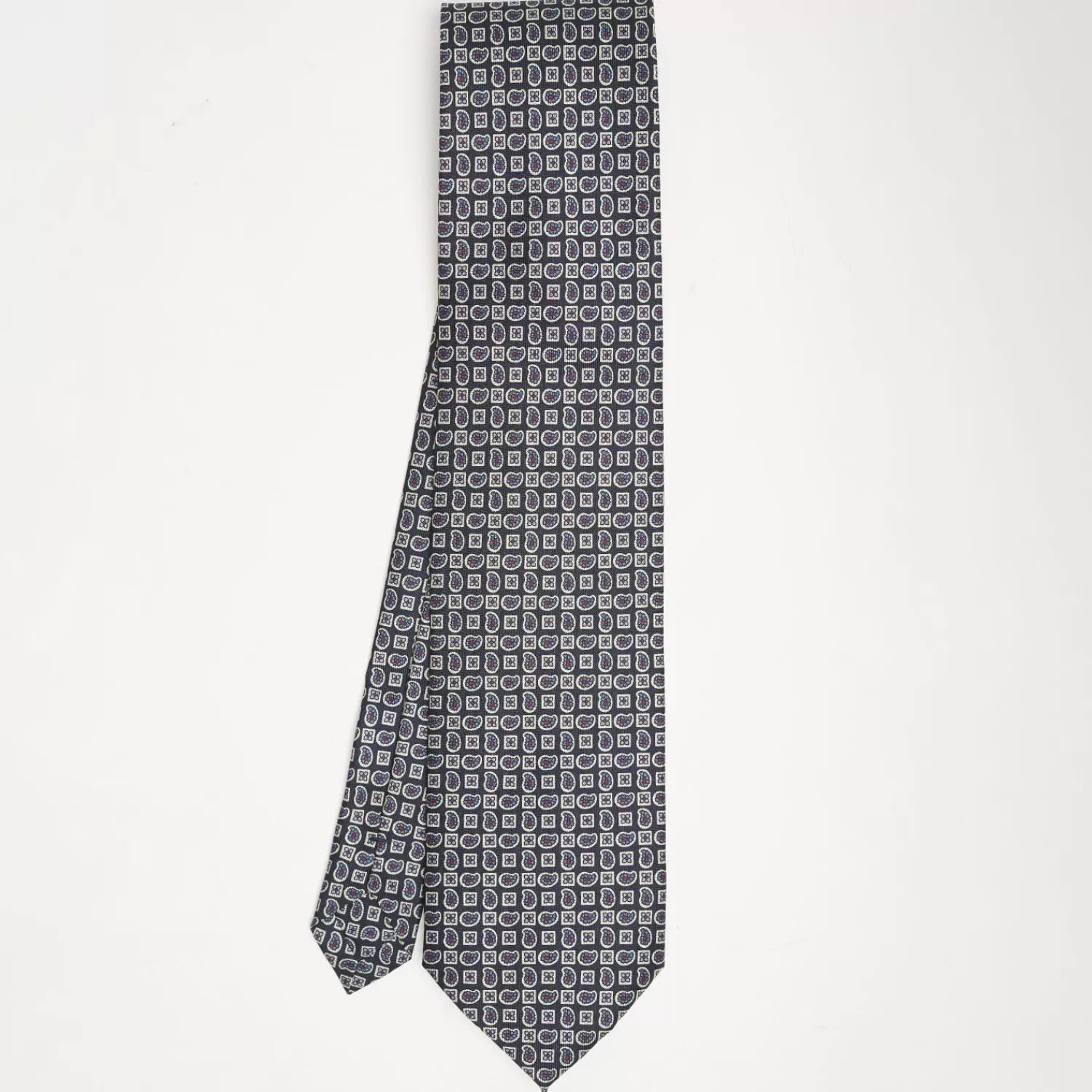 Dark Blue Extra Long Sartorial Silk Tie - Paisley Pattern>E.Marinella Cheap