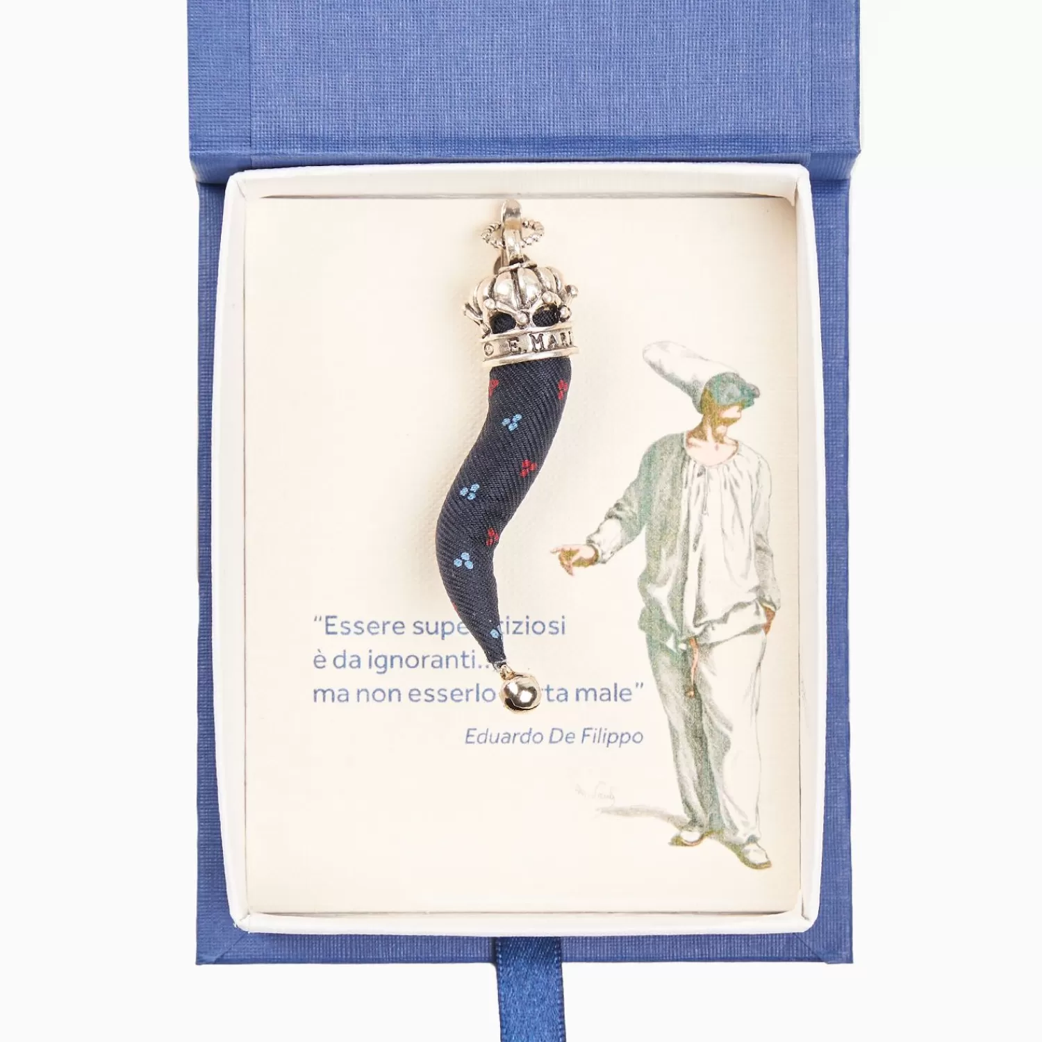 Dark Blue Good-Luck Charm>E.Marinella New