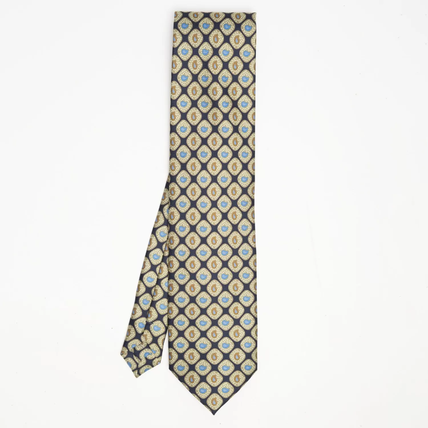 Dark Blue Heritage Collection Silk Tie - Paisley Pattern>E.Marinella Discount