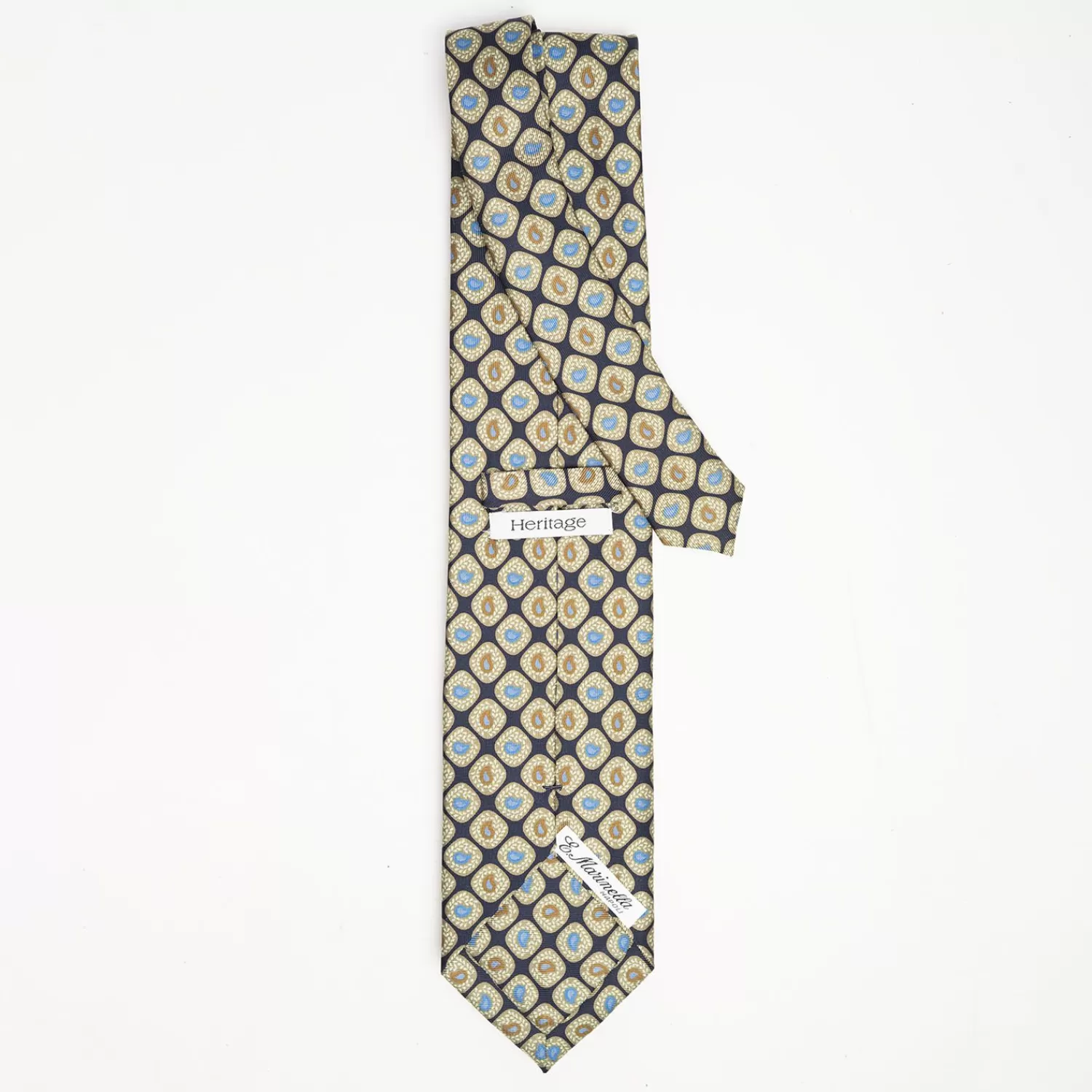 Dark Blue Heritage Collection Silk Tie - Paisley Pattern>E.Marinella Discount