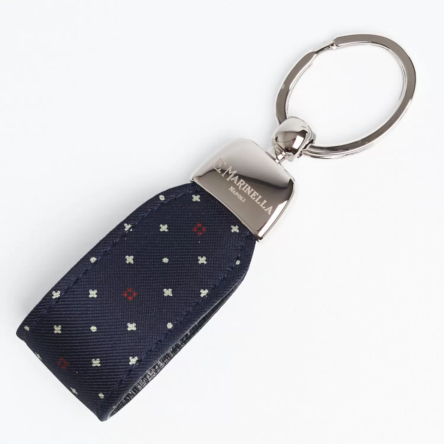 Dark Blue Keyfob In Silk And Leather>E.Marinella Hot