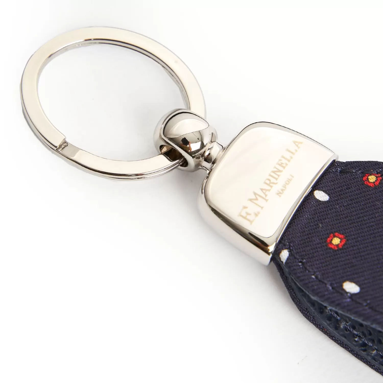 Dark Blue Keyfob In Silk And Leather>E.Marinella Hot