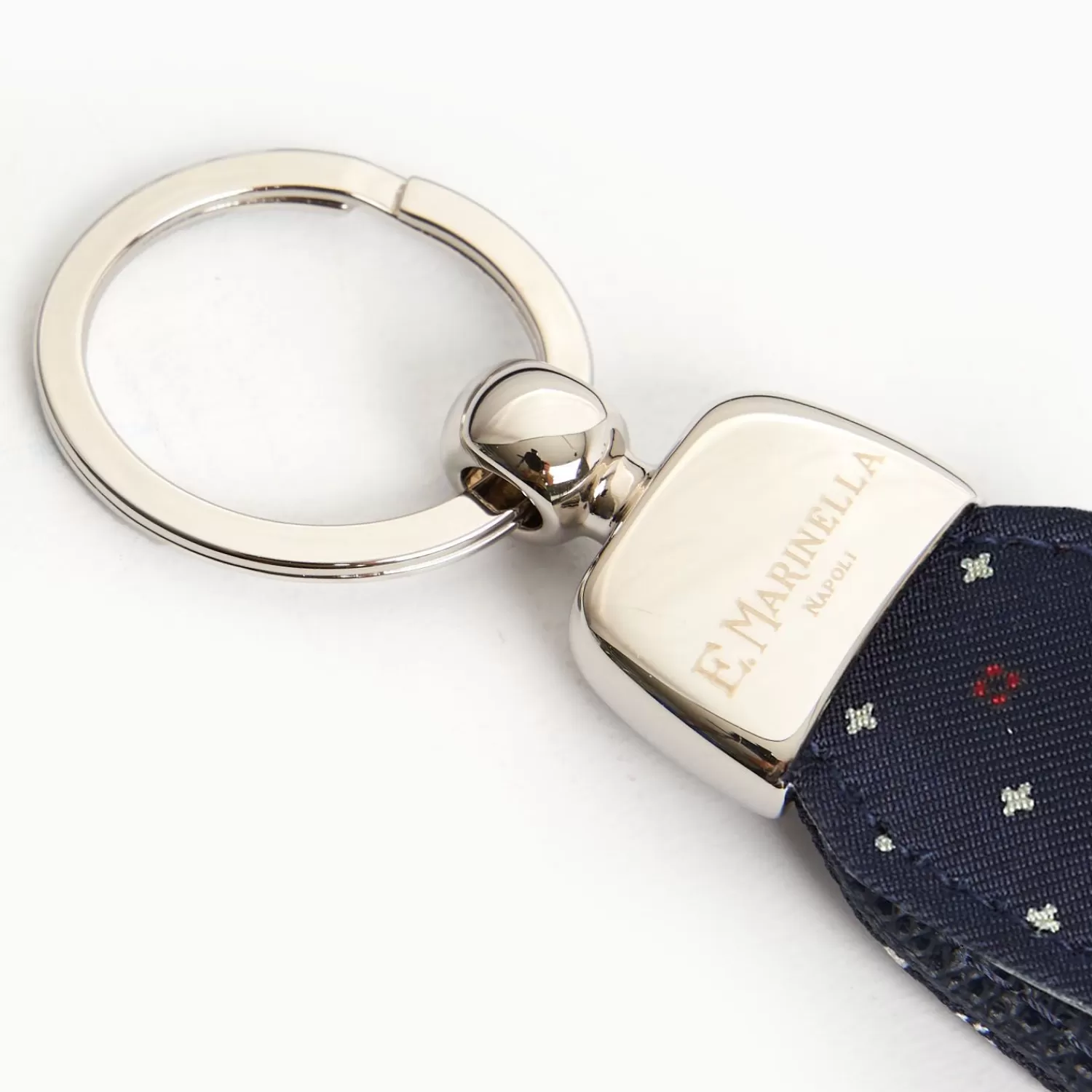 Dark Blue Keyfob In Silk And Leather>E.Marinella Hot
