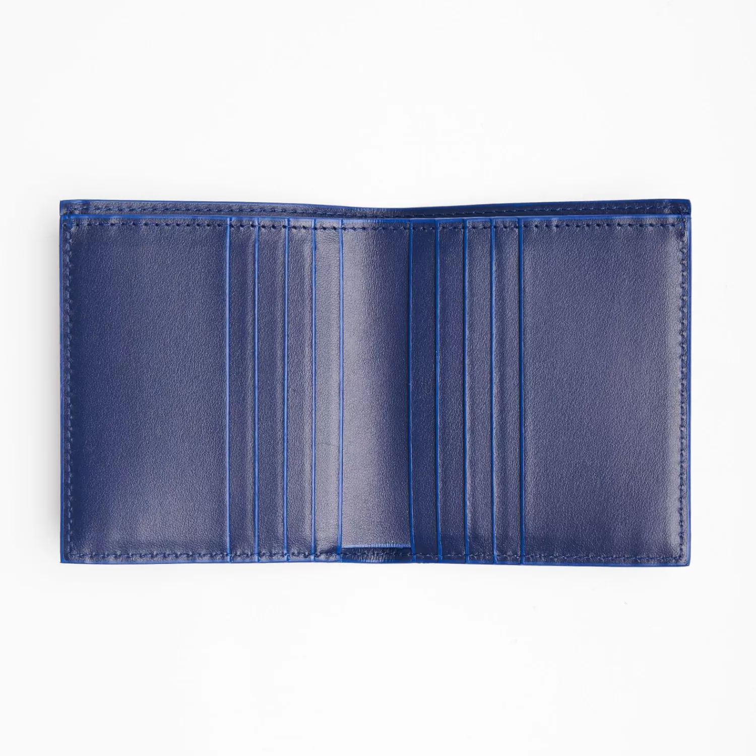Dark Blue Leather Small Wallet>E.Marinella Shop