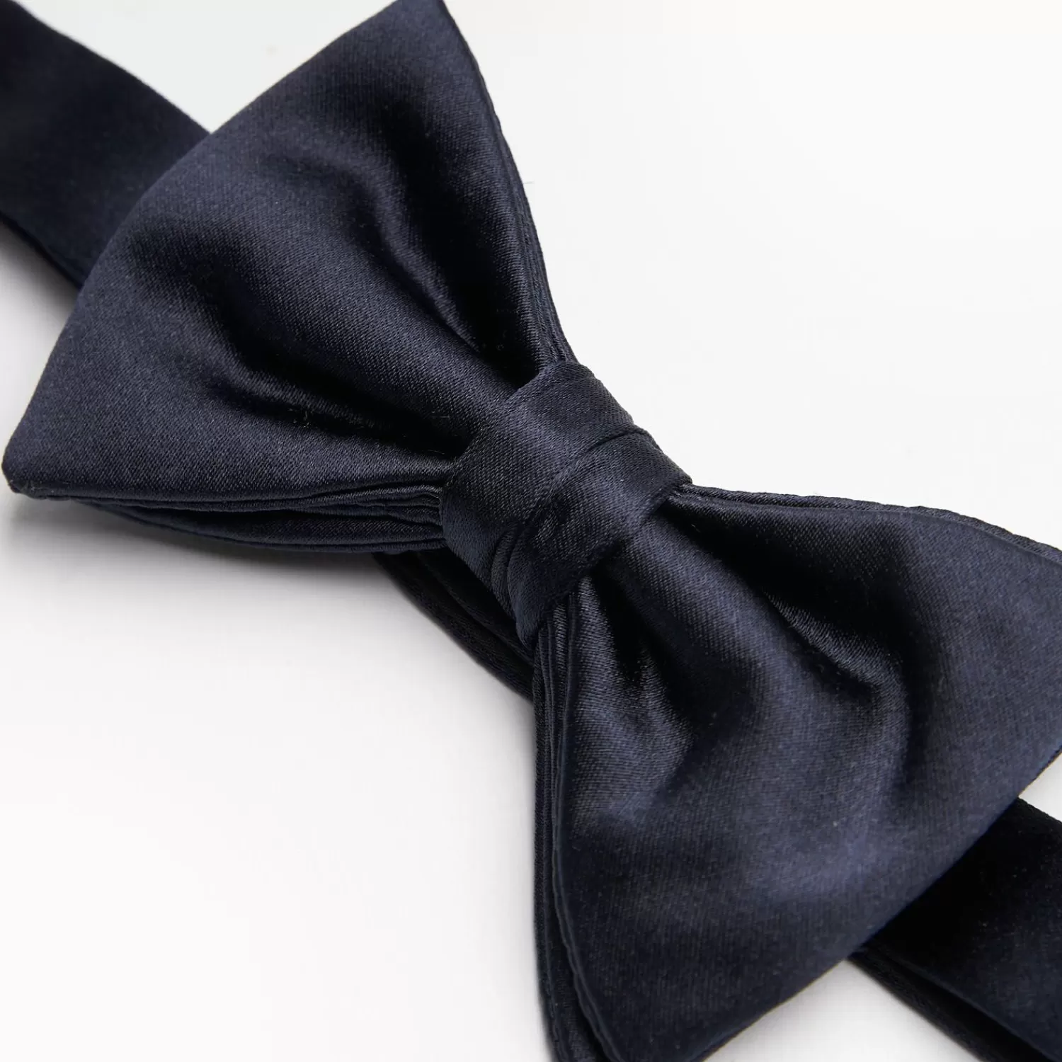 Dark Blue Pre-Knotted Silk Satin Bowtie - Solid Color>E.Marinella Discount