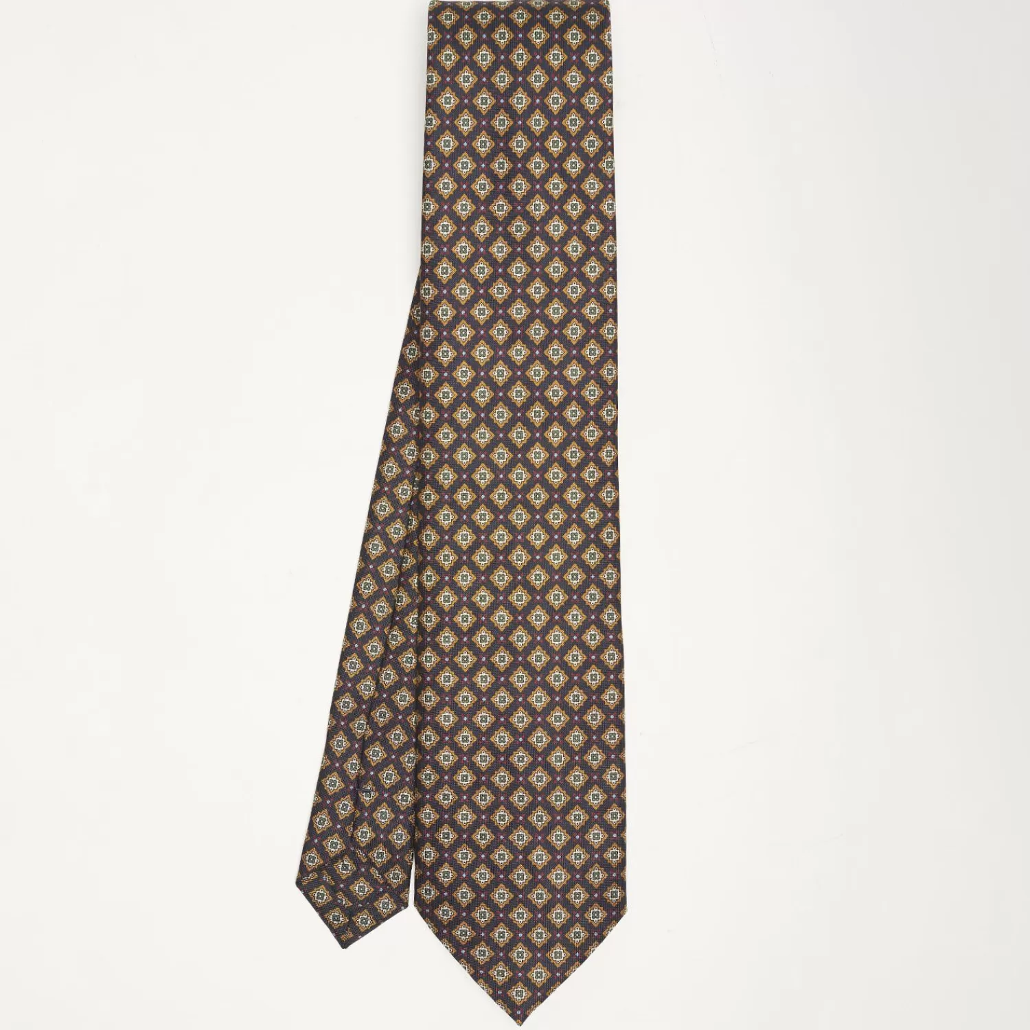 Dark Blue Sartorial Classic Silk Tie - Large Flower Pattern>E.Marinella Cheap