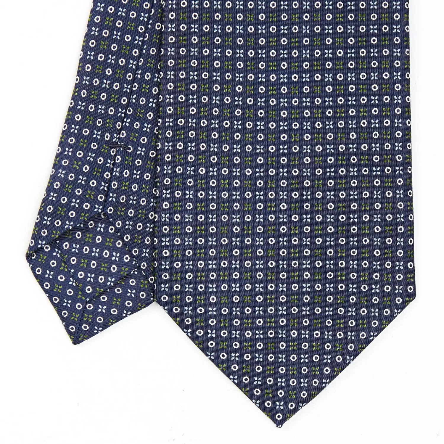 Dark Blue Sartorial Classic Silk Tie - Small Flower Designs>E.Marinella Cheap