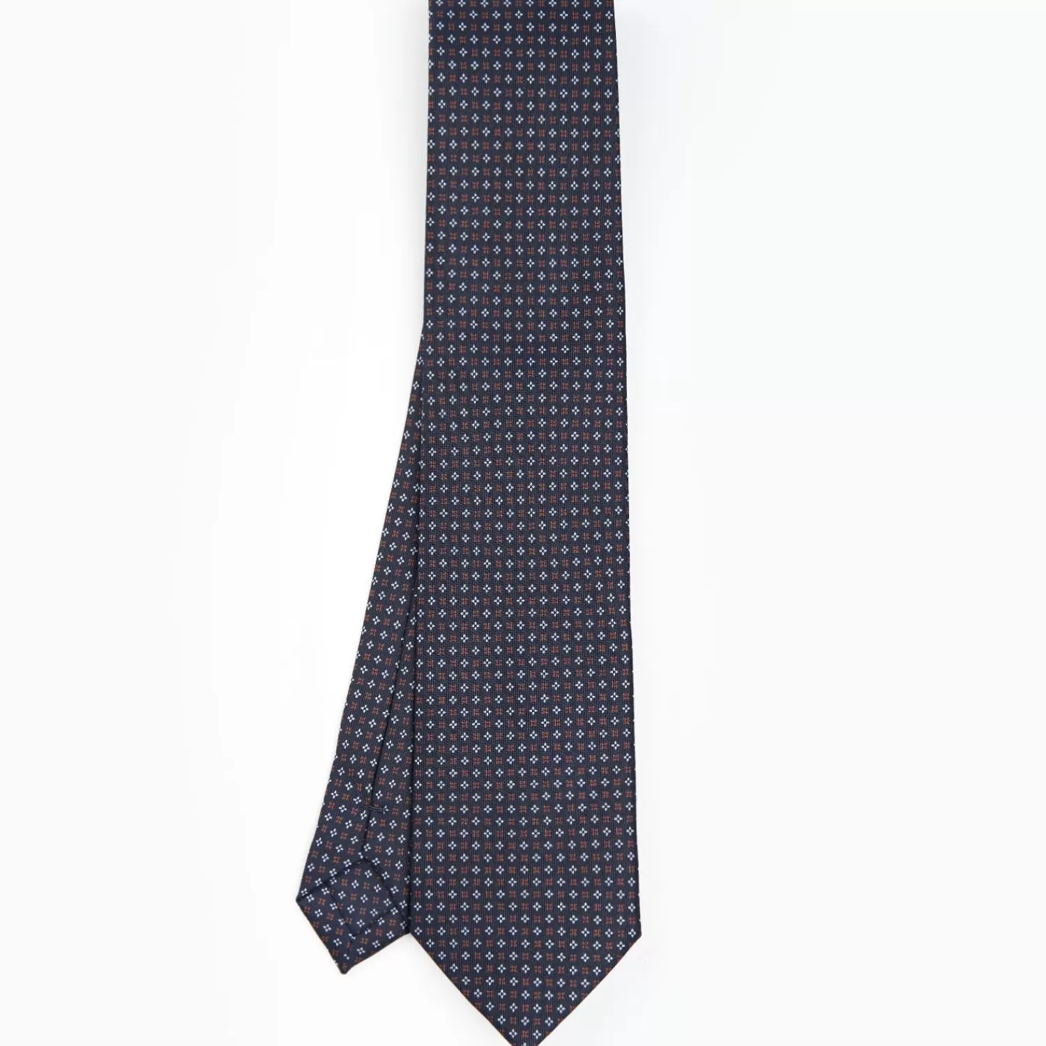 Dark Blue Sartorial Classic Silk Tie - Small Flower Designs>E.Marinella Cheap