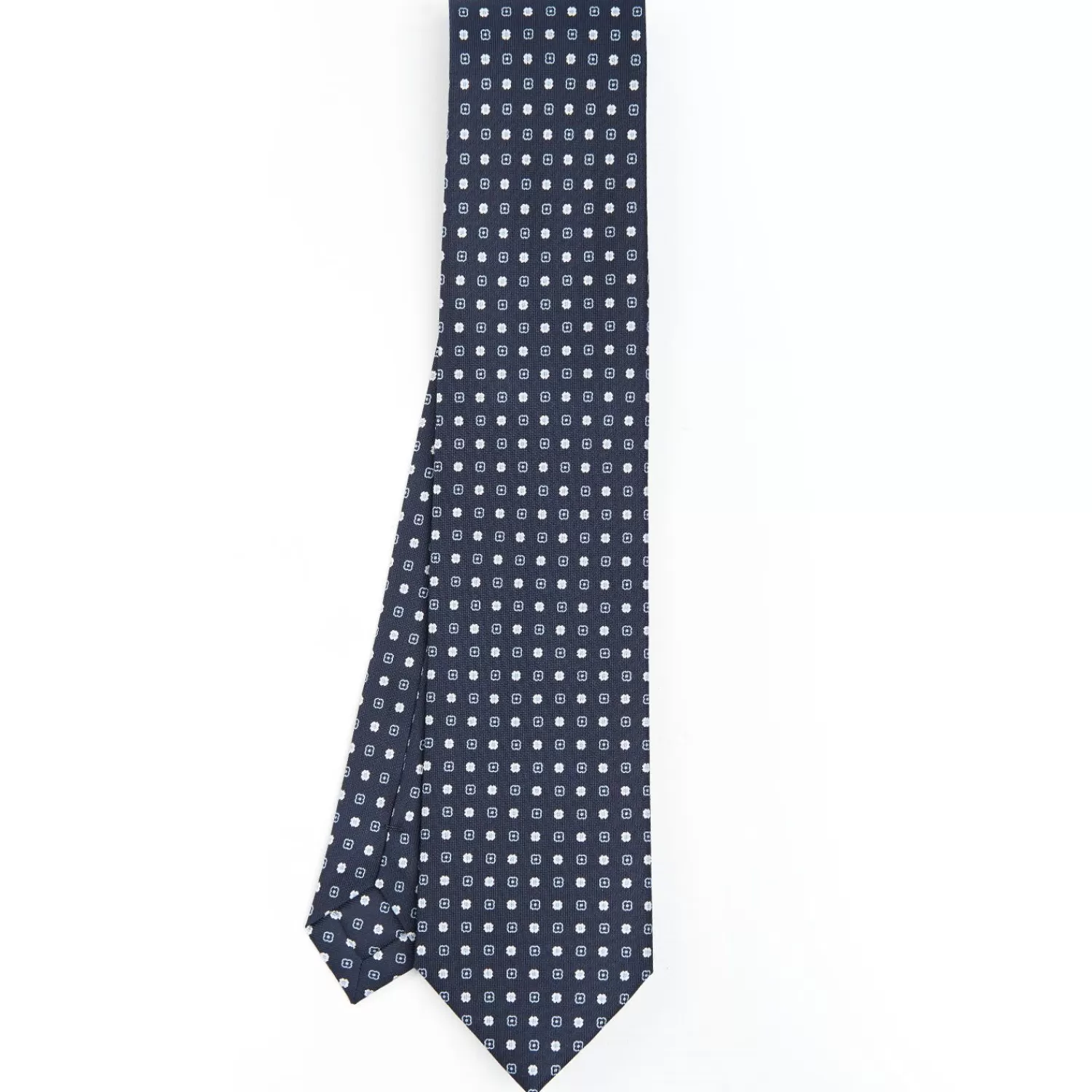 Dark Blue Sartorial Classic Silk Tie - Small Flower Designs>E.Marinella Cheap