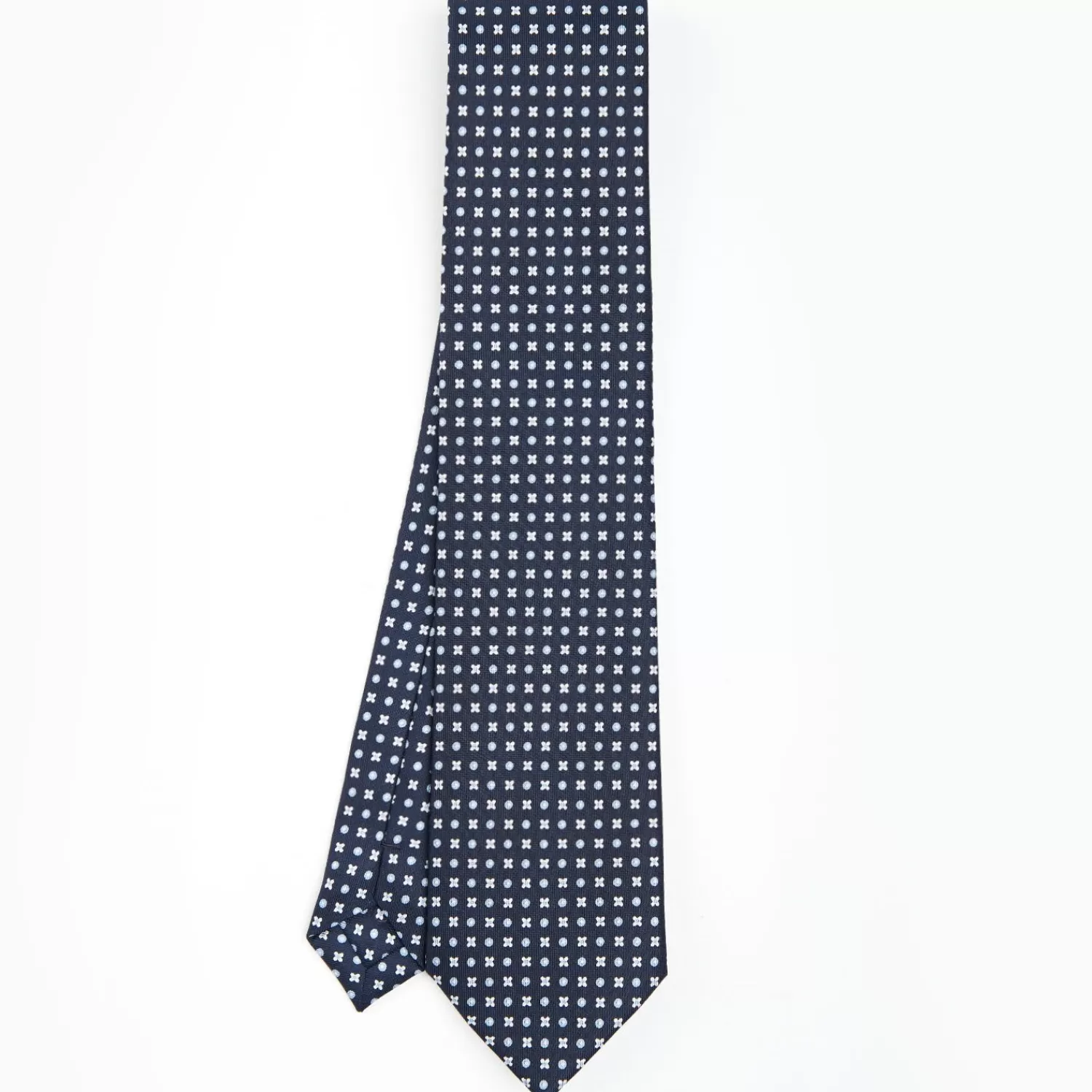 Dark Blue Sartorial Classic Silk Tie - Small Flower Designs>E.Marinella Cheap