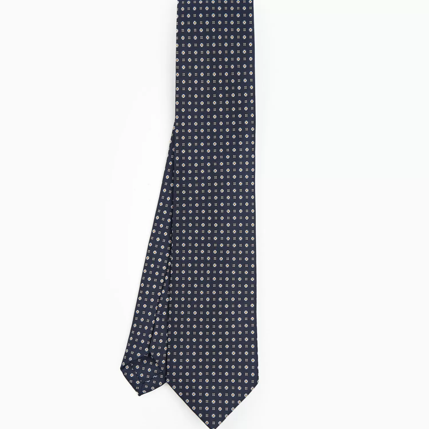 Dark Blue Sartorial Classic Silk Tie - Small Flower Pattern>E.Marinella Cheap
