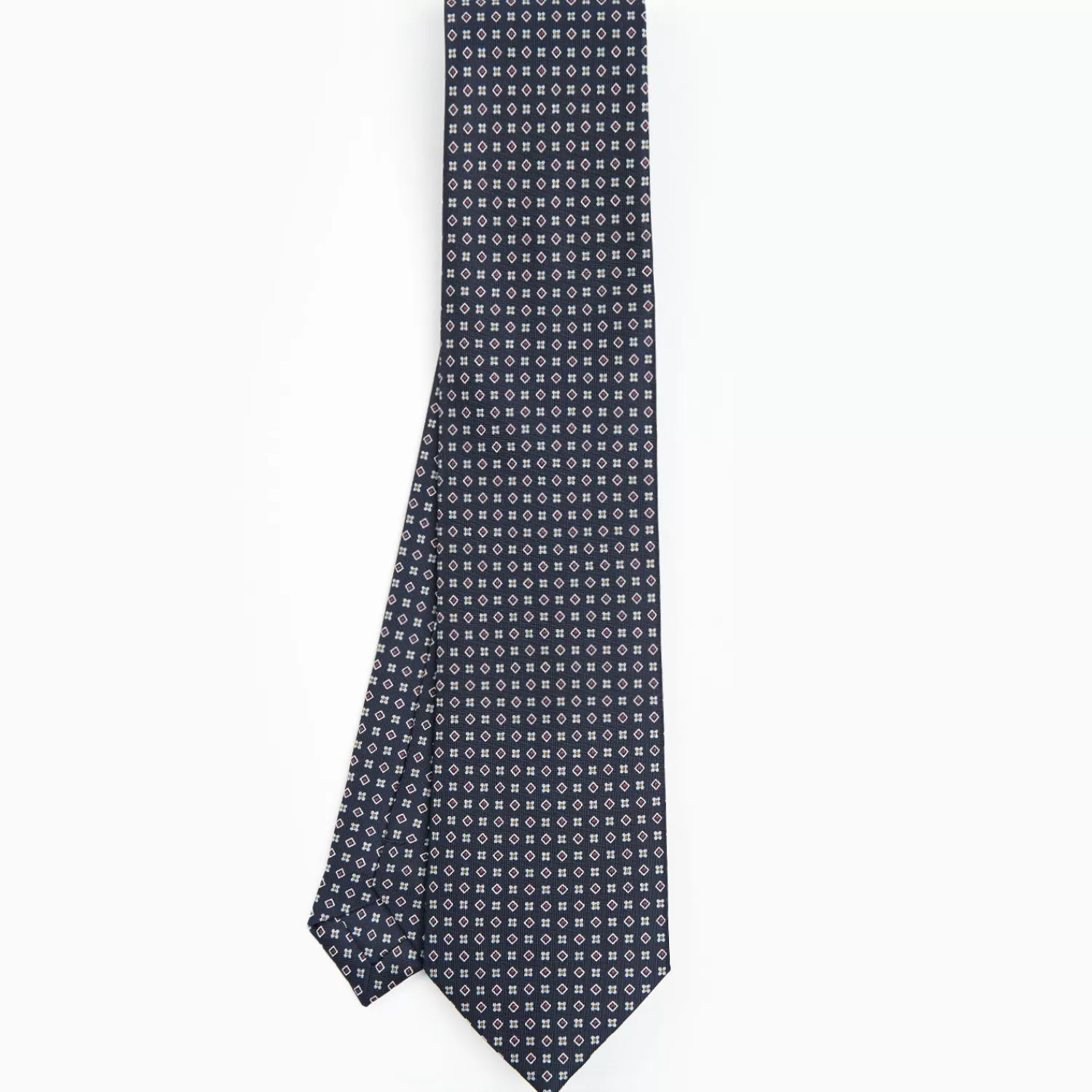 Dark Blue Sartorial Classic Silk Tie - Small Flower Pattern>E.Marinella Cheap