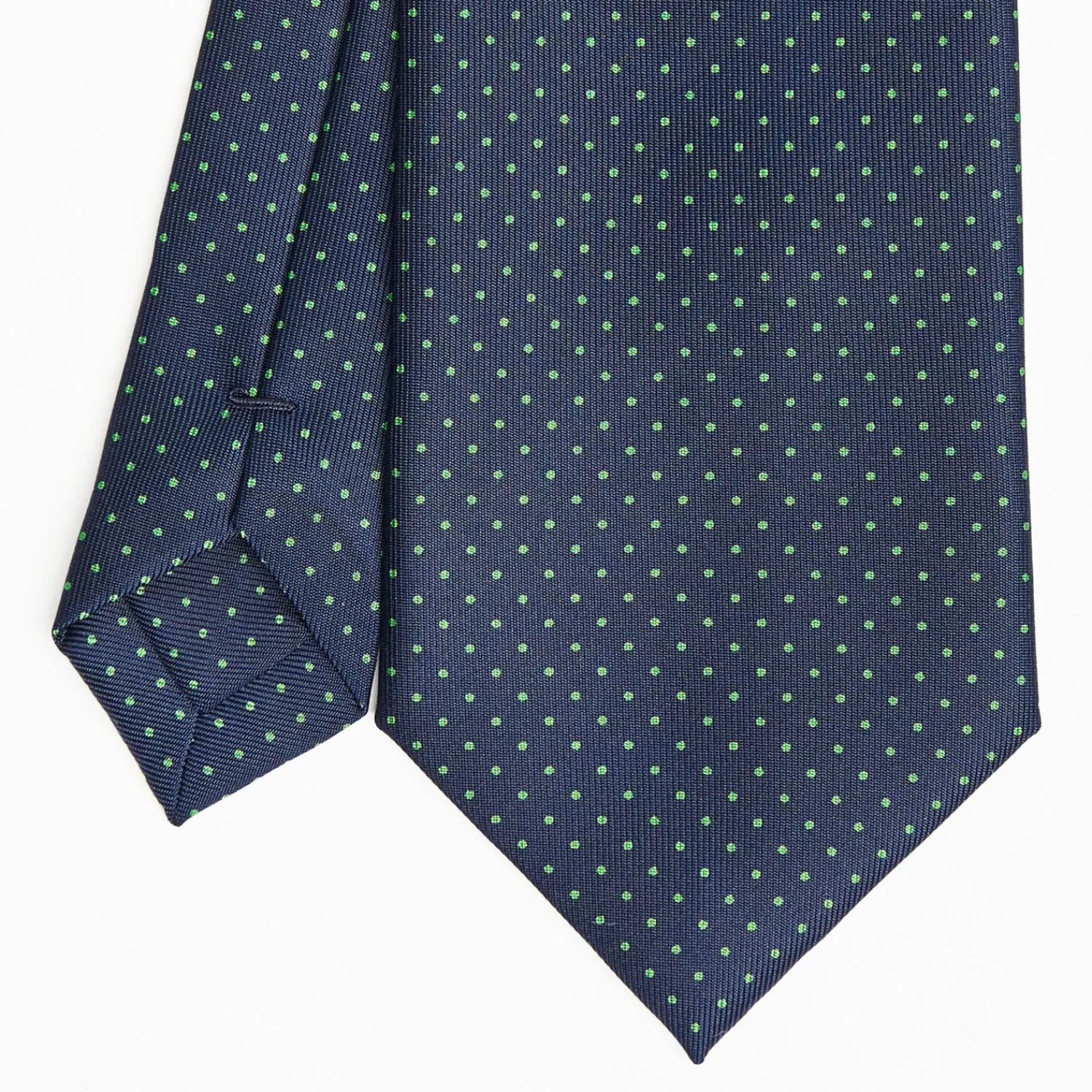Dark Blue Sartorial Classic Silk Tie Polka Dot Pattern>E.Marinella New