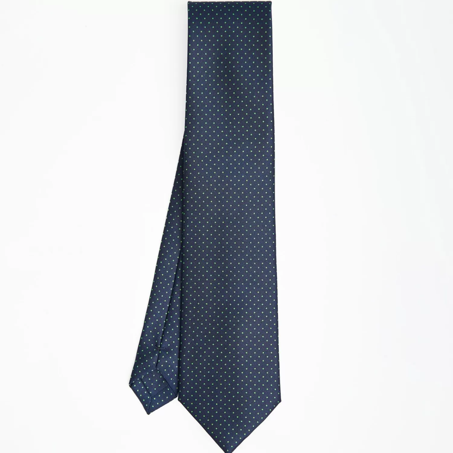 Dark Blue Sartorial Classic Silk Tie Polka Dot Pattern>E.Marinella New